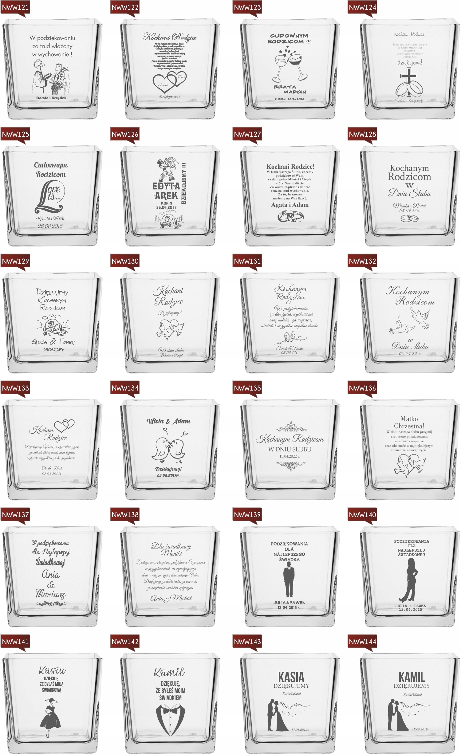 Wazon grawer PREZENT ślubny na ślub rocznicę