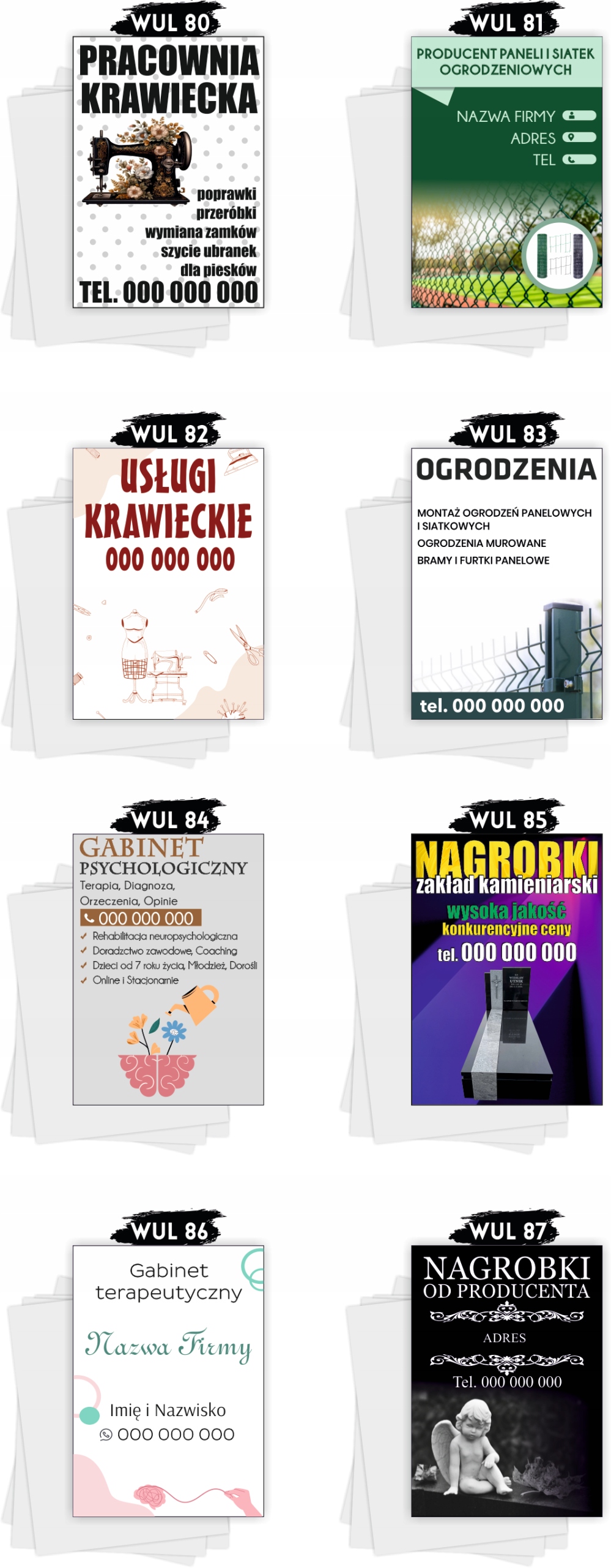 Ulotki A5 reklamowe firmowe 1000 szt dużo wzorów USŁUGI OGÓLNOBUDOWLANE