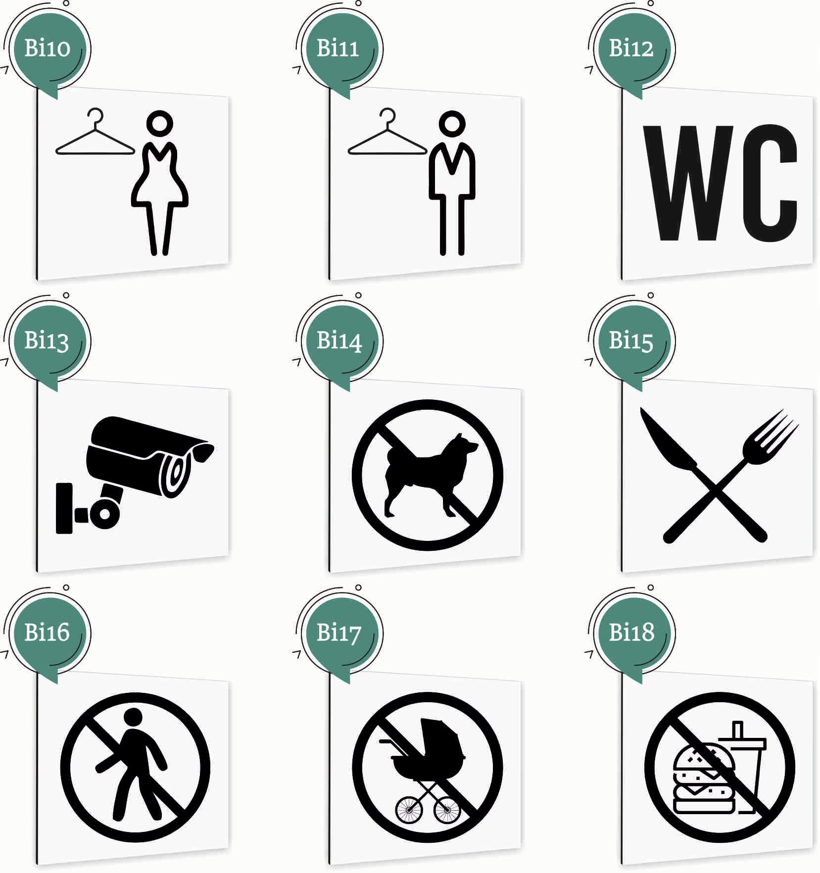 Tabliczka DIBOND TEREN MONITOROWANY BIAŁA Tablica nierdzewna NADRUK UV