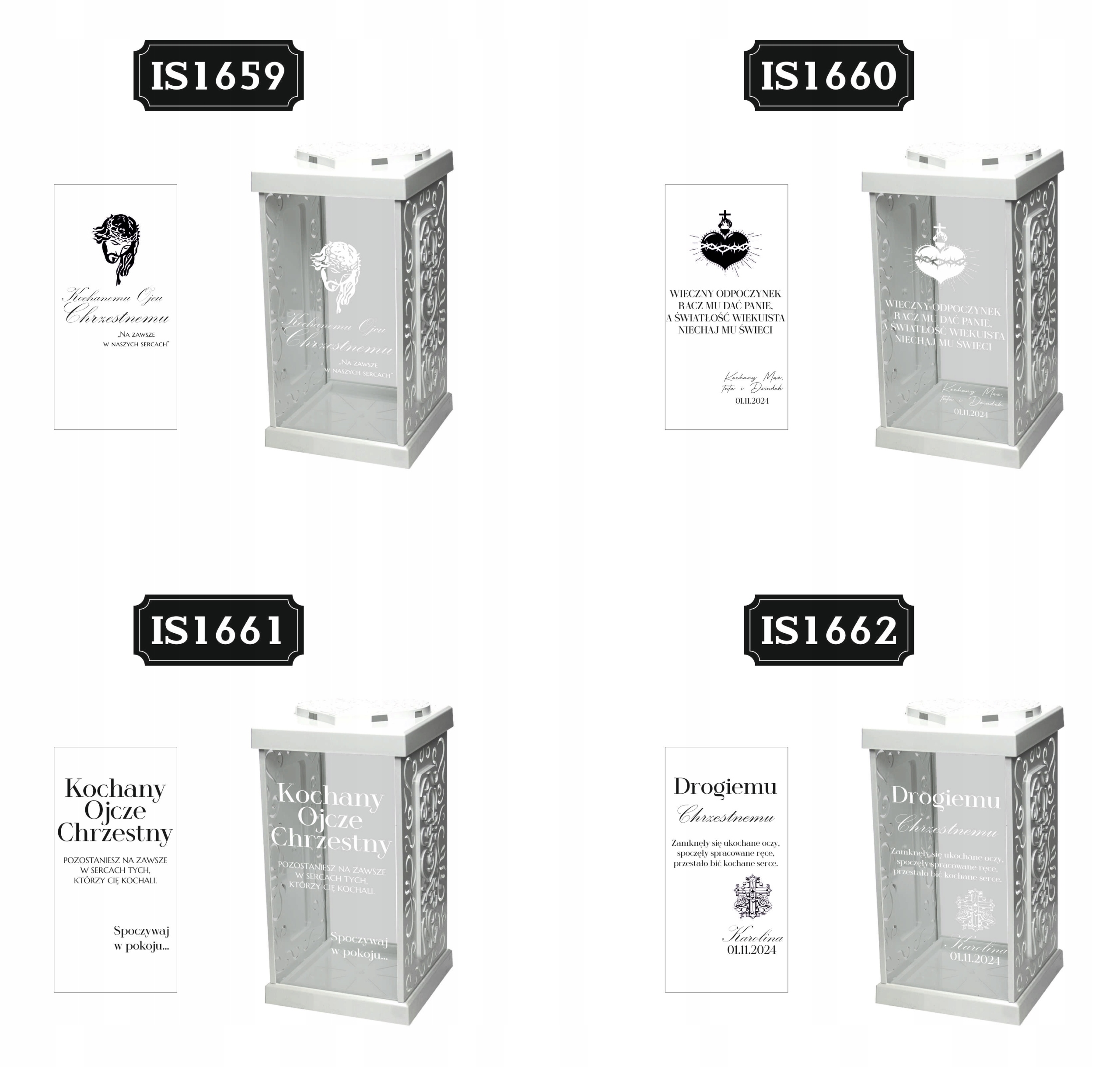 biały ZNICZ GRAWER KAPLICZKA personalizowany twój napis dedykacja DLA MAMY