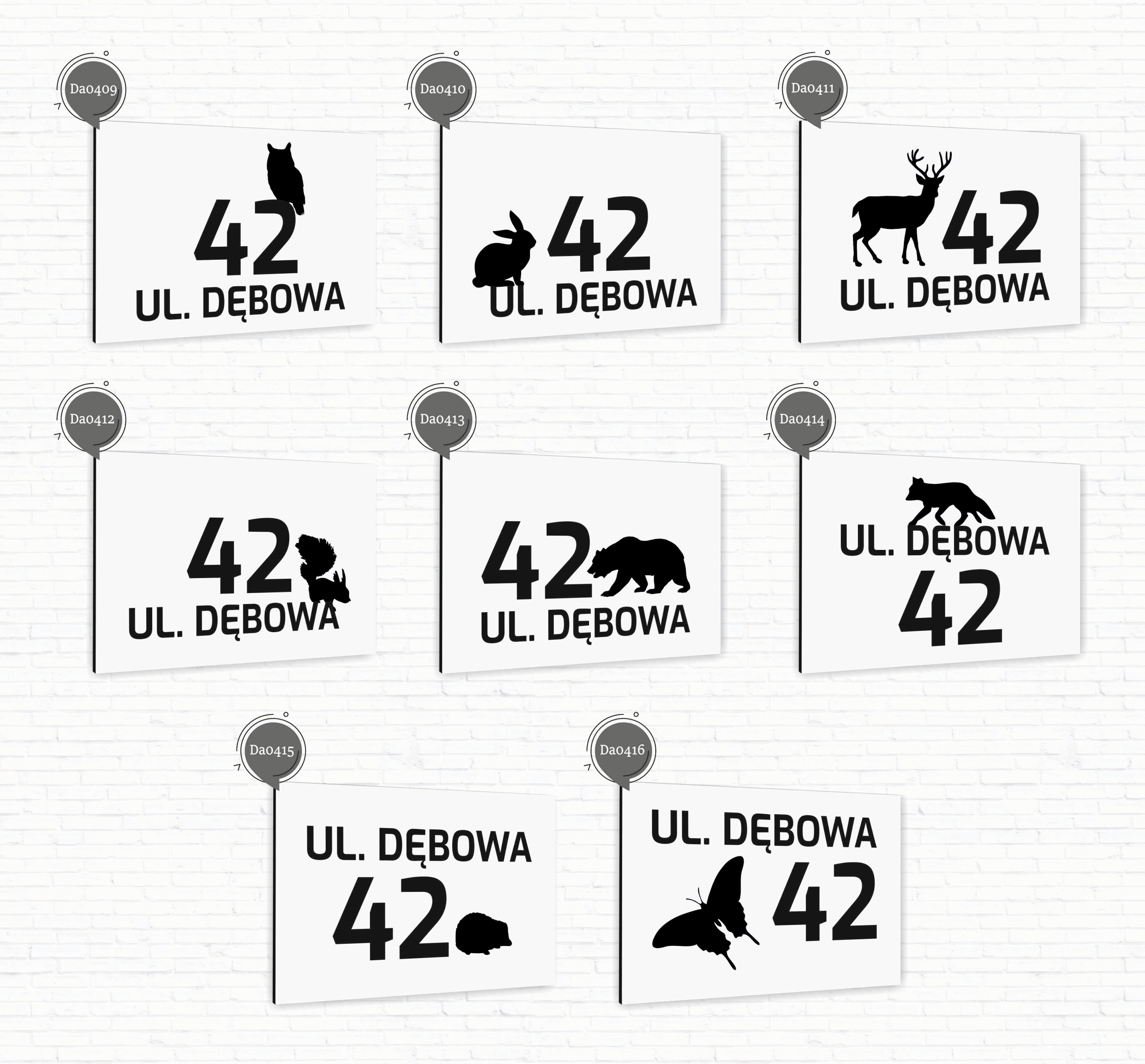Tabliczka Tablica ADRESOWA ANTRACYT DIBOND 30x20 numer domu ul. dużo wzorów