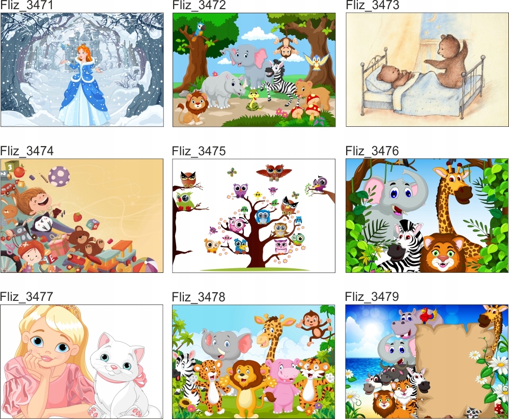 FOTOTAPETA dla dziecka DŻUNGLA ZWIERZĄTKA ZEBRA