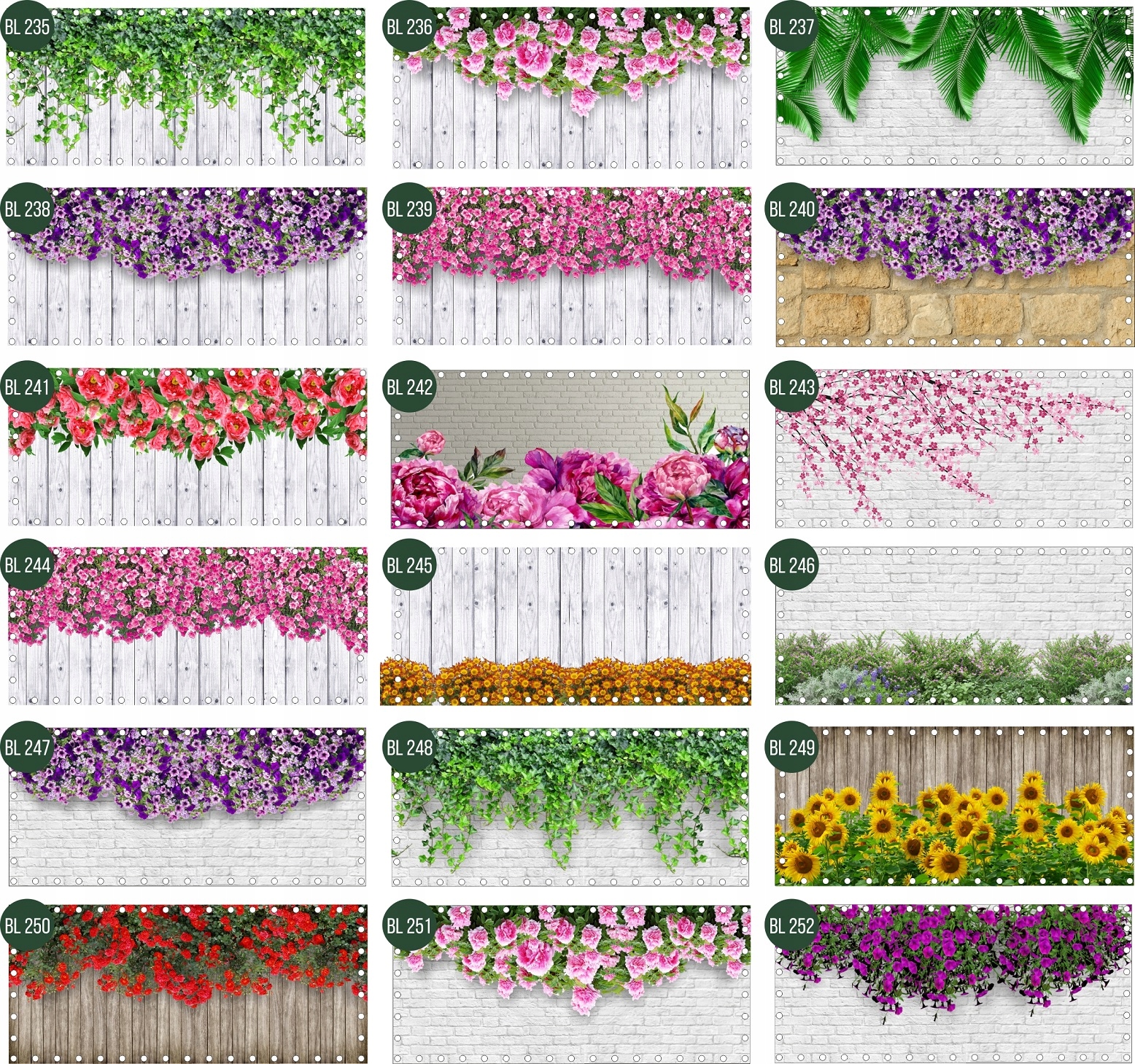 Mata balkonowa NA WYMIAR na balkon wzory kwiatowe i zwierzęce