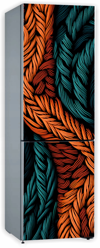 Mata magnetyczna magnes ozdobny na lodówkę abstrakcyjne kolorowe warkocze