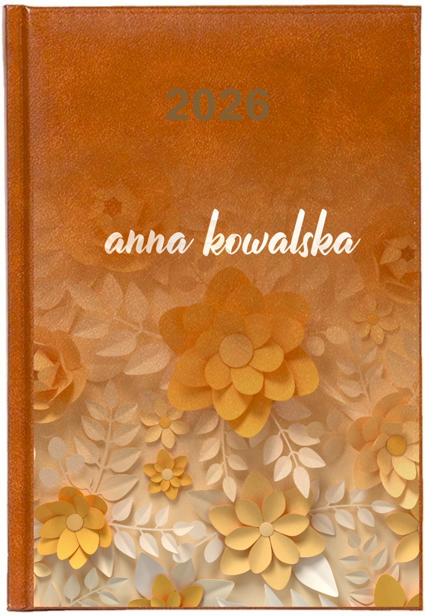 Tygodniowy KALENDARZ 2026 z TWOIM IMIENIEM A5 książkowy DOWOLNY NADRUK