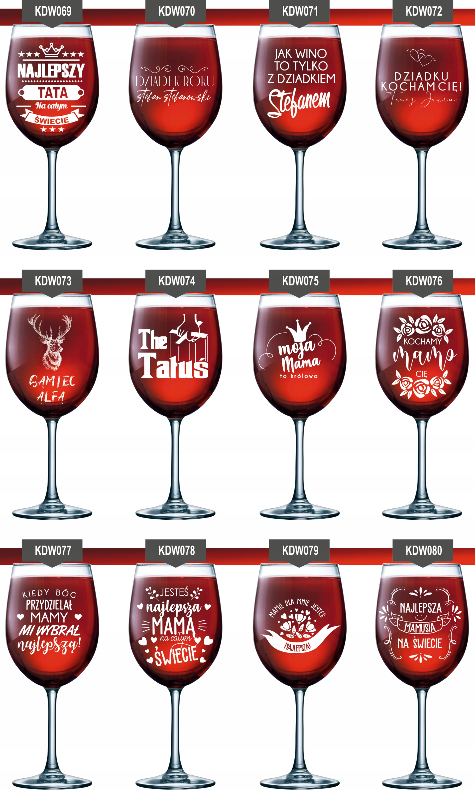Kieliszek do wina grawer PREZENT dla Dzień Kobiet