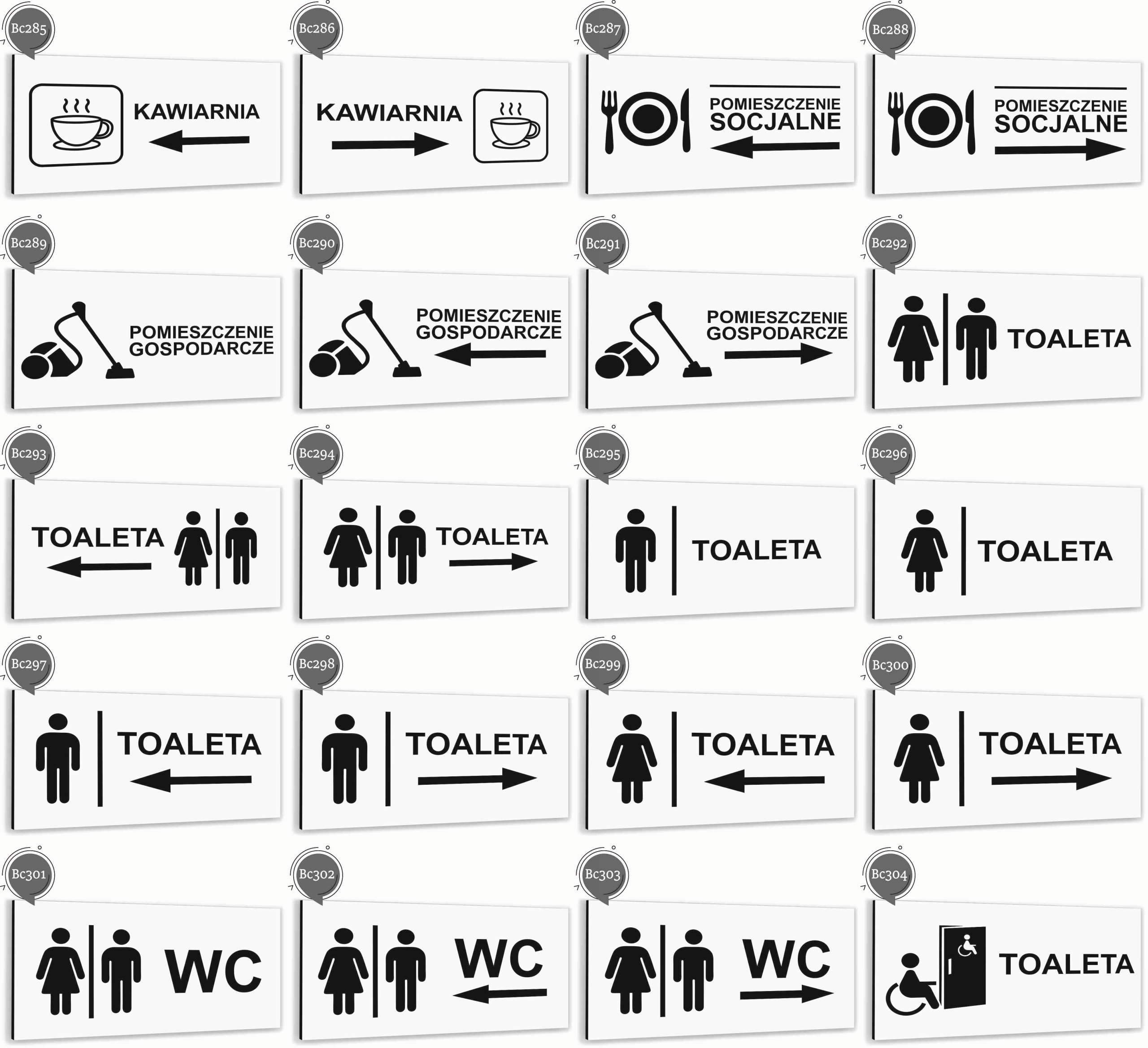 Tabliczka BIAŁA z dibondu WYJŚCIE Tablica informacyjna NADRUK UV