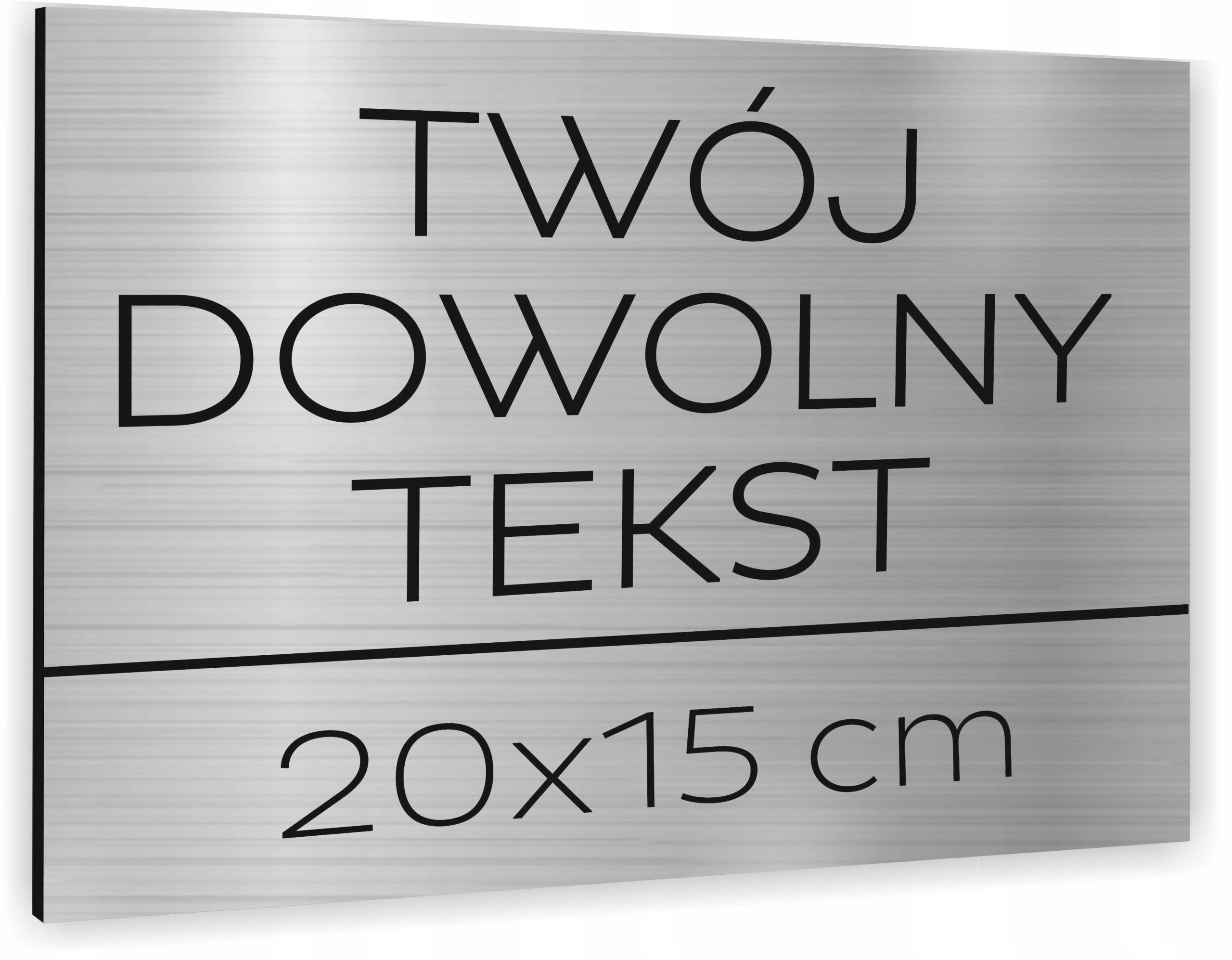 TABLICZKA INFORMACYJNA TWÓJ WŁASNY TEKST LOGO