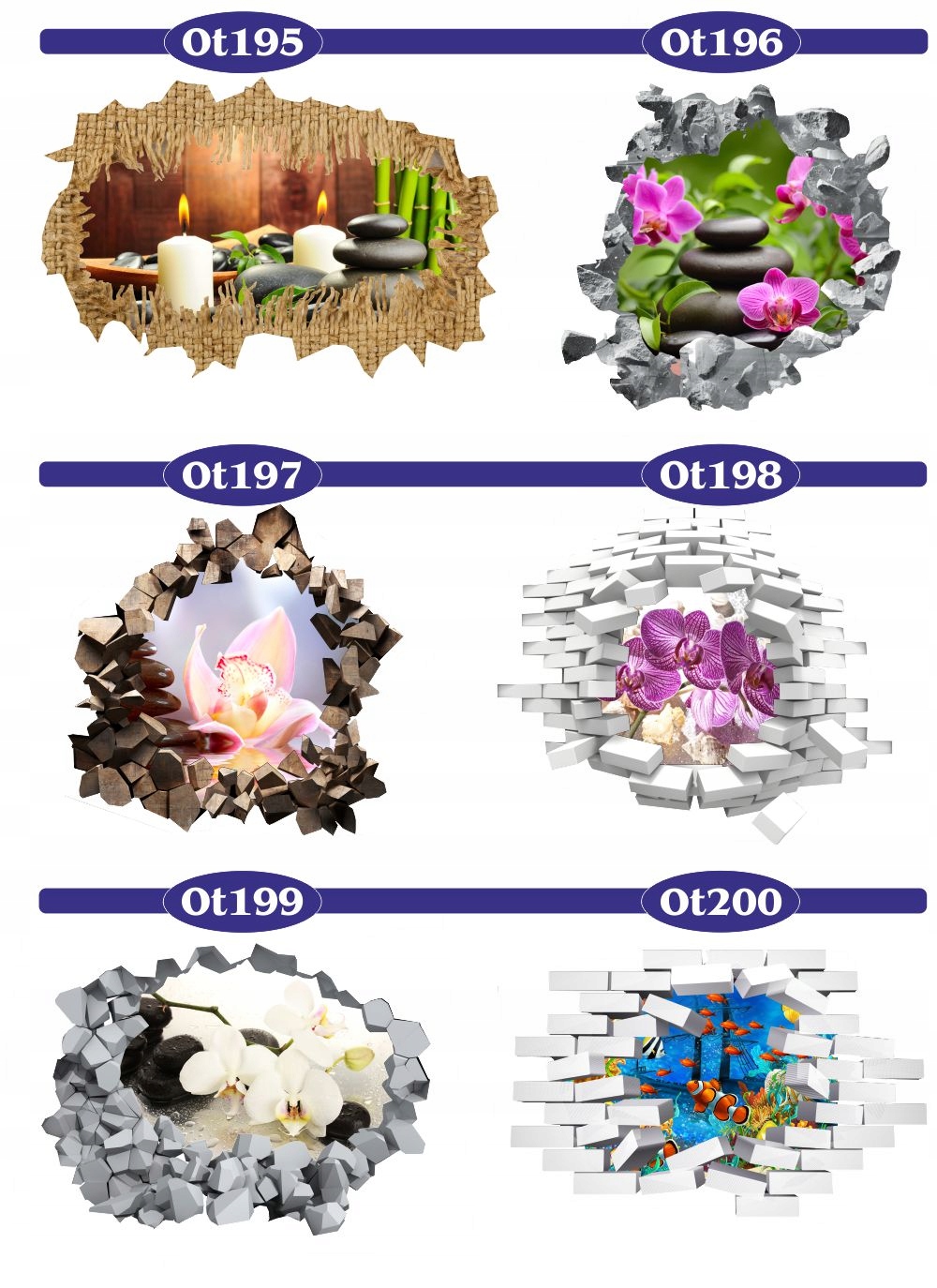 Naklejka samoprzylepna efekt 3D dmuchawce łąka HIT