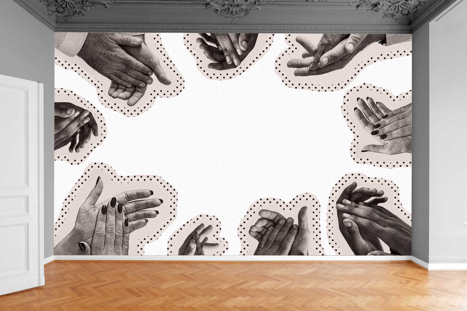 Fototapeta STYLOWA DŁONIE OKLASKI 370x250