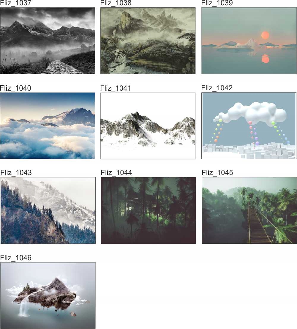 FOTOTAPETA FLIZ widok niebo góry we mgle 350x245