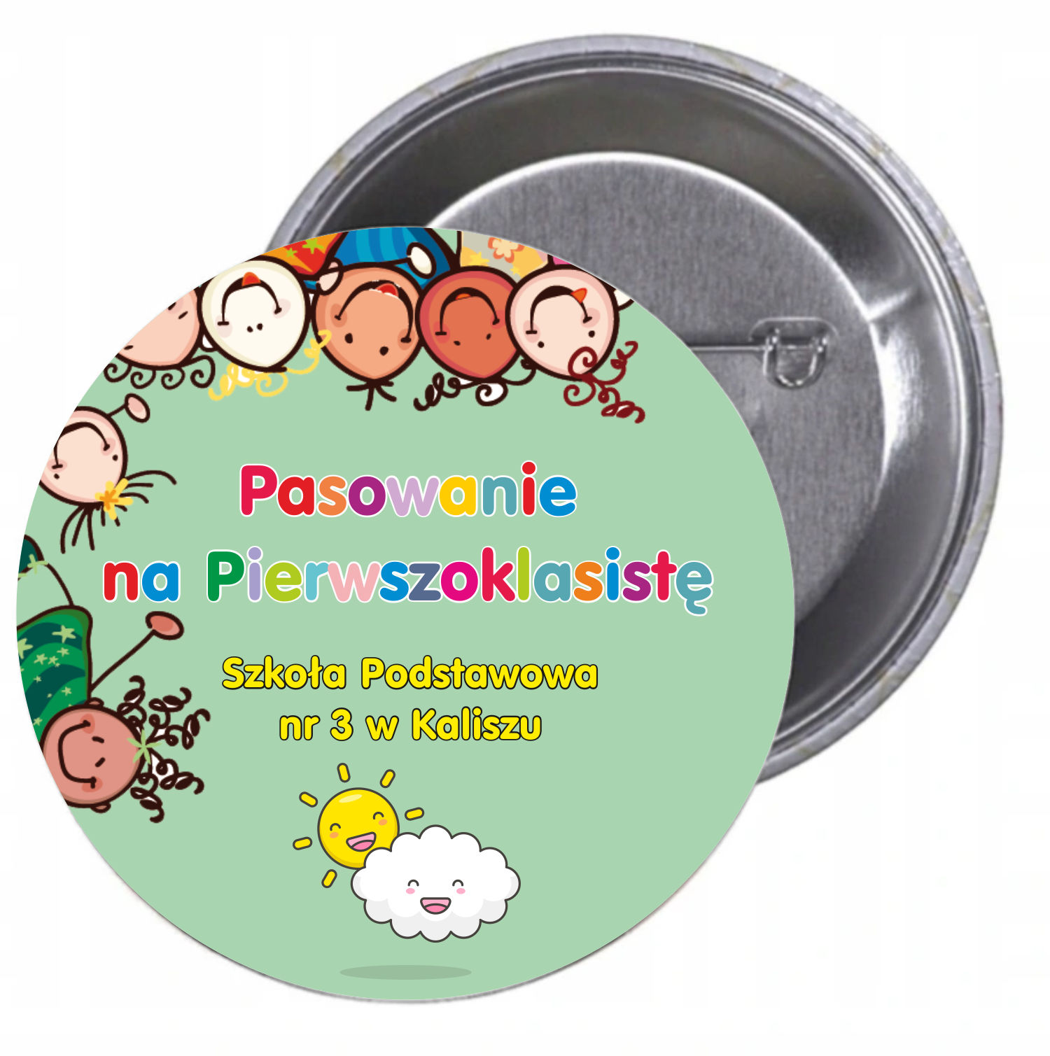 Przypinki buttony pasowanie na pierwszaka TANIO