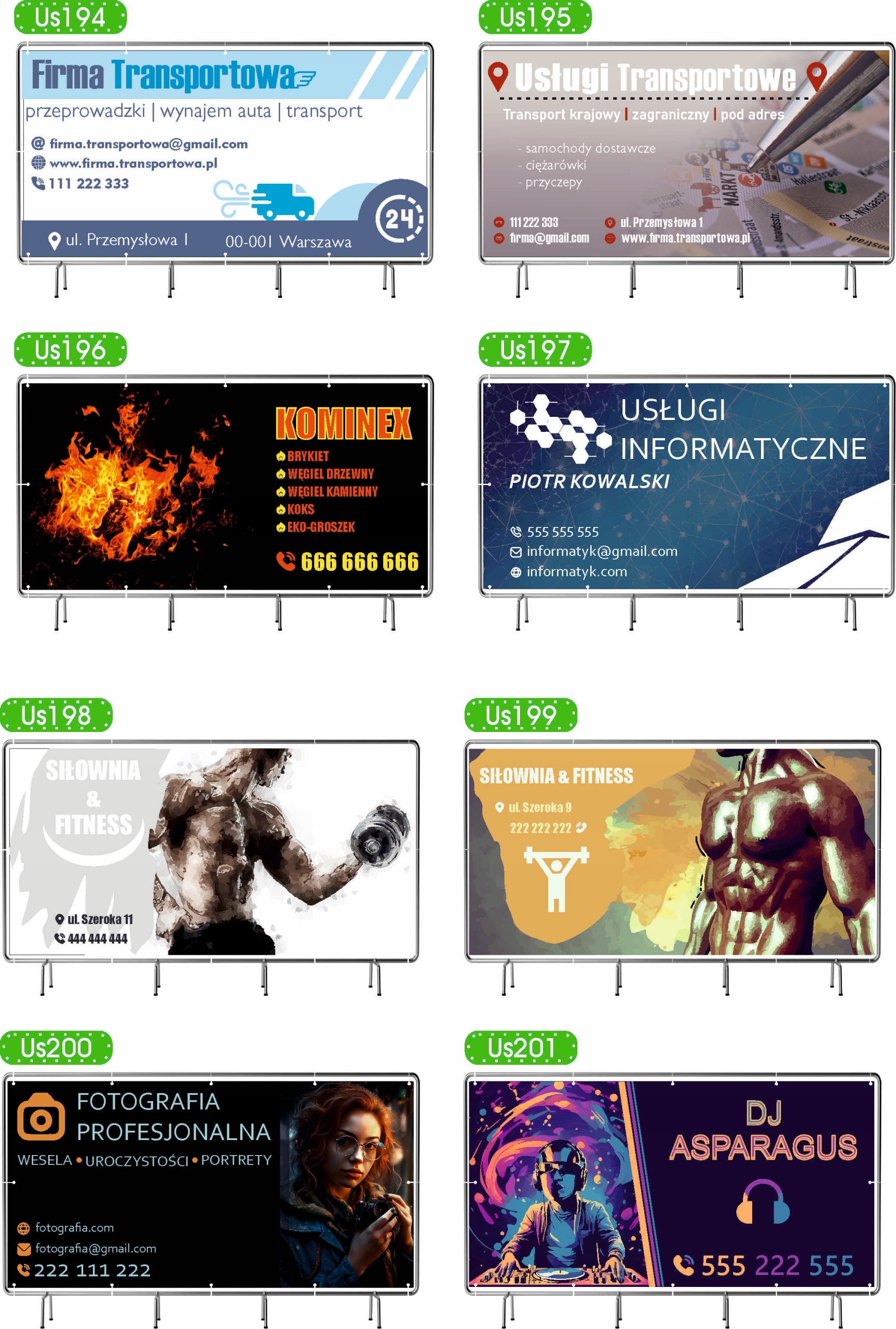 BANER REKLAMOWY 200x100 cm duży wybór różne wzory GABINET WETERYNARYJNY