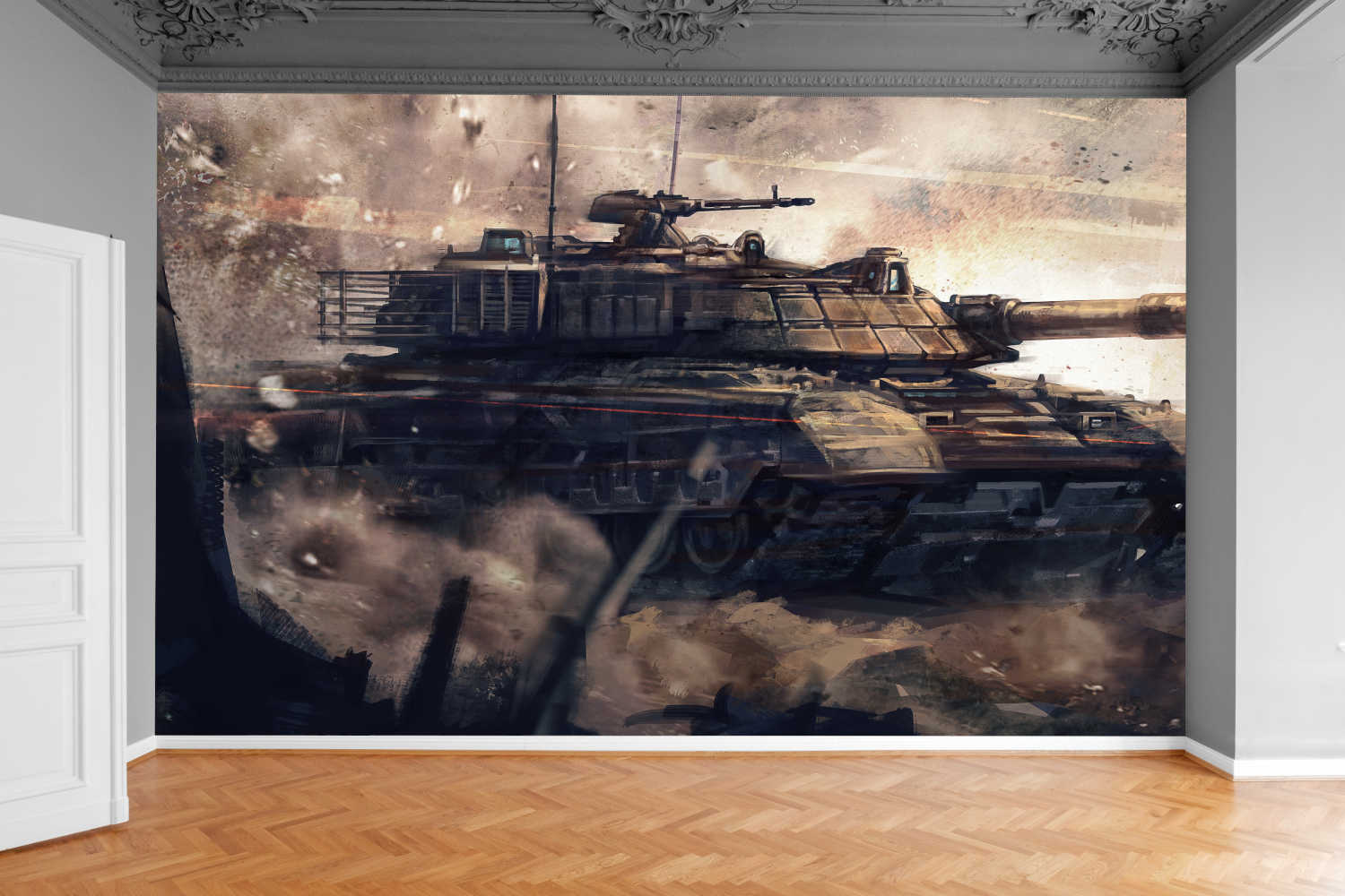 Fototapeta MILITRNA CZOŁG BOJOWY WOJNA 200x130