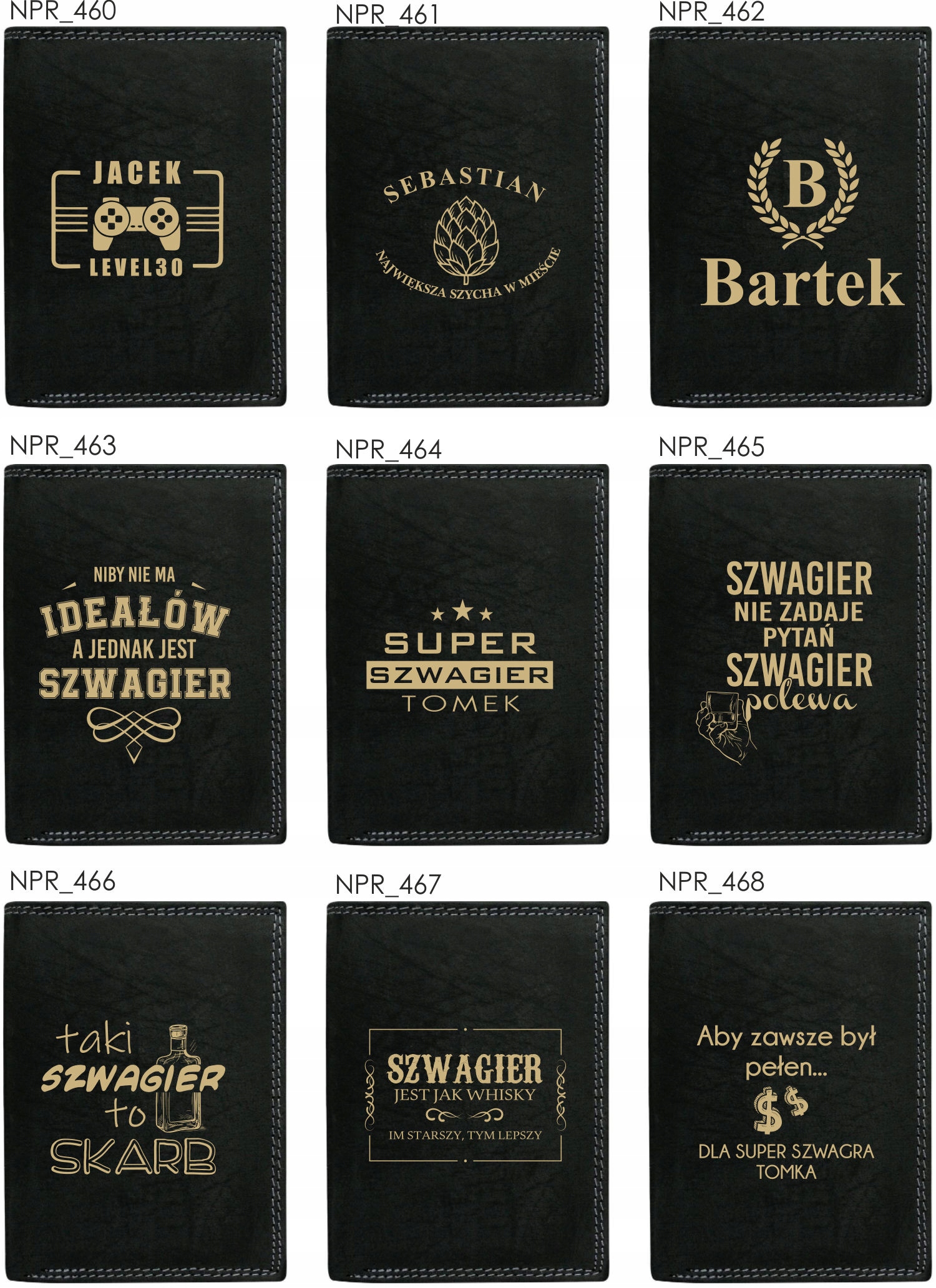 Eleganki męski portfel 100% SKÓRA dla strażaka