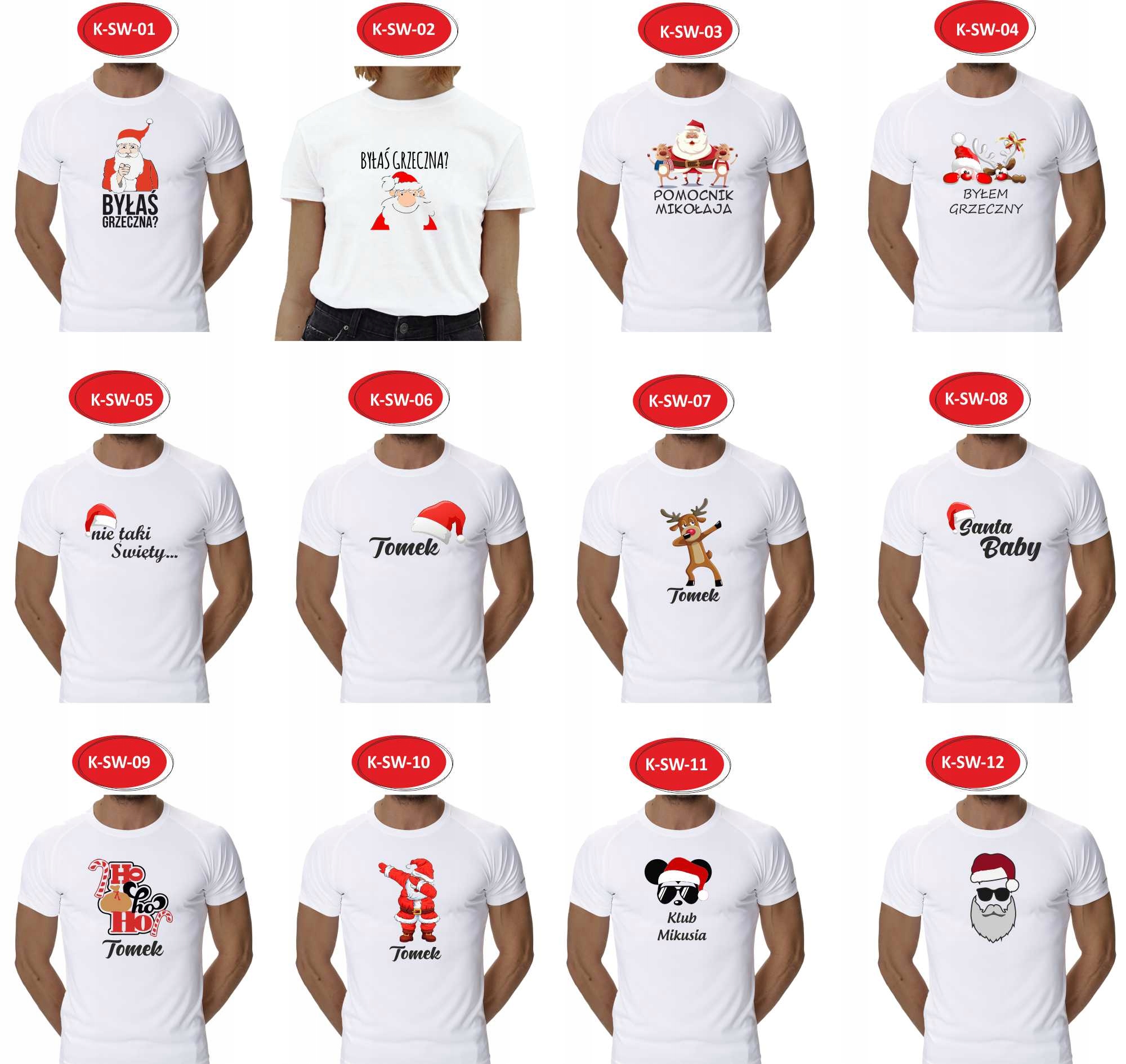 Koszulki dla Par Świąteczne MIKOŁAJKI prezent