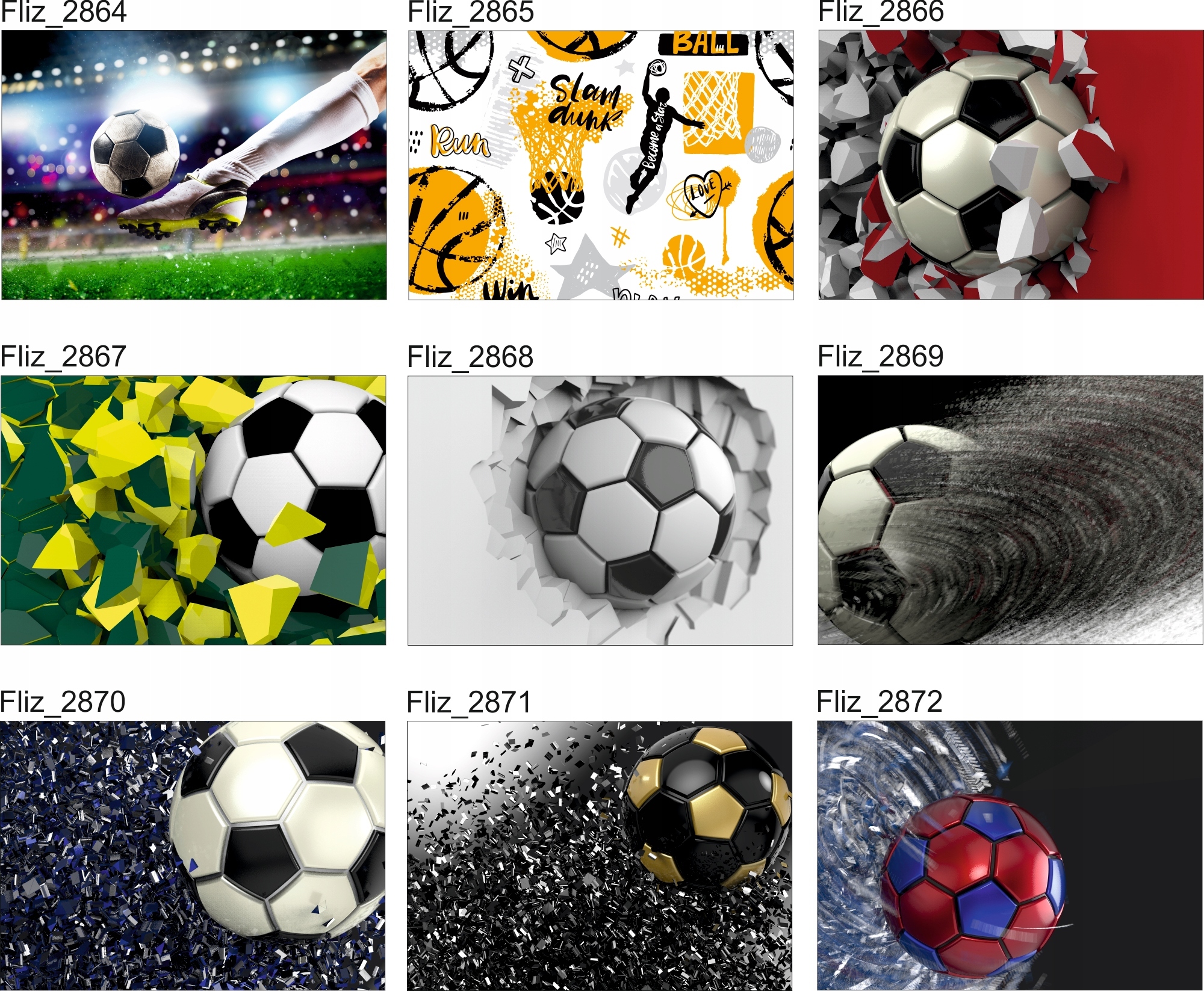 FOTOTAPETY piłkarskie sportowe PIŁKA NOŻNA 200x130