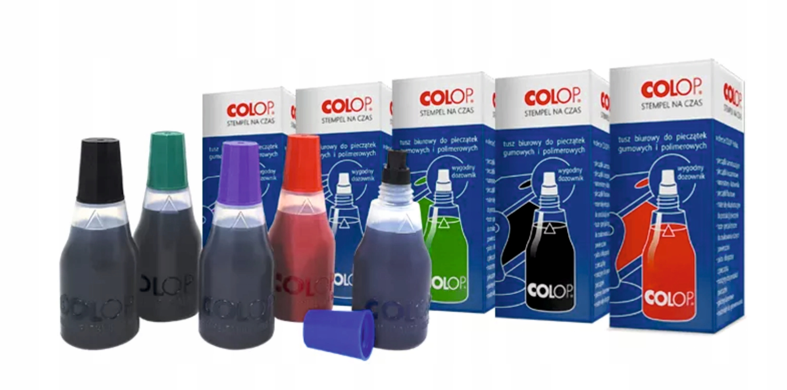 TUSZ DO PIECZĄTEK gumowych i polimerowych wodny fioletowy COLOP 25 ml