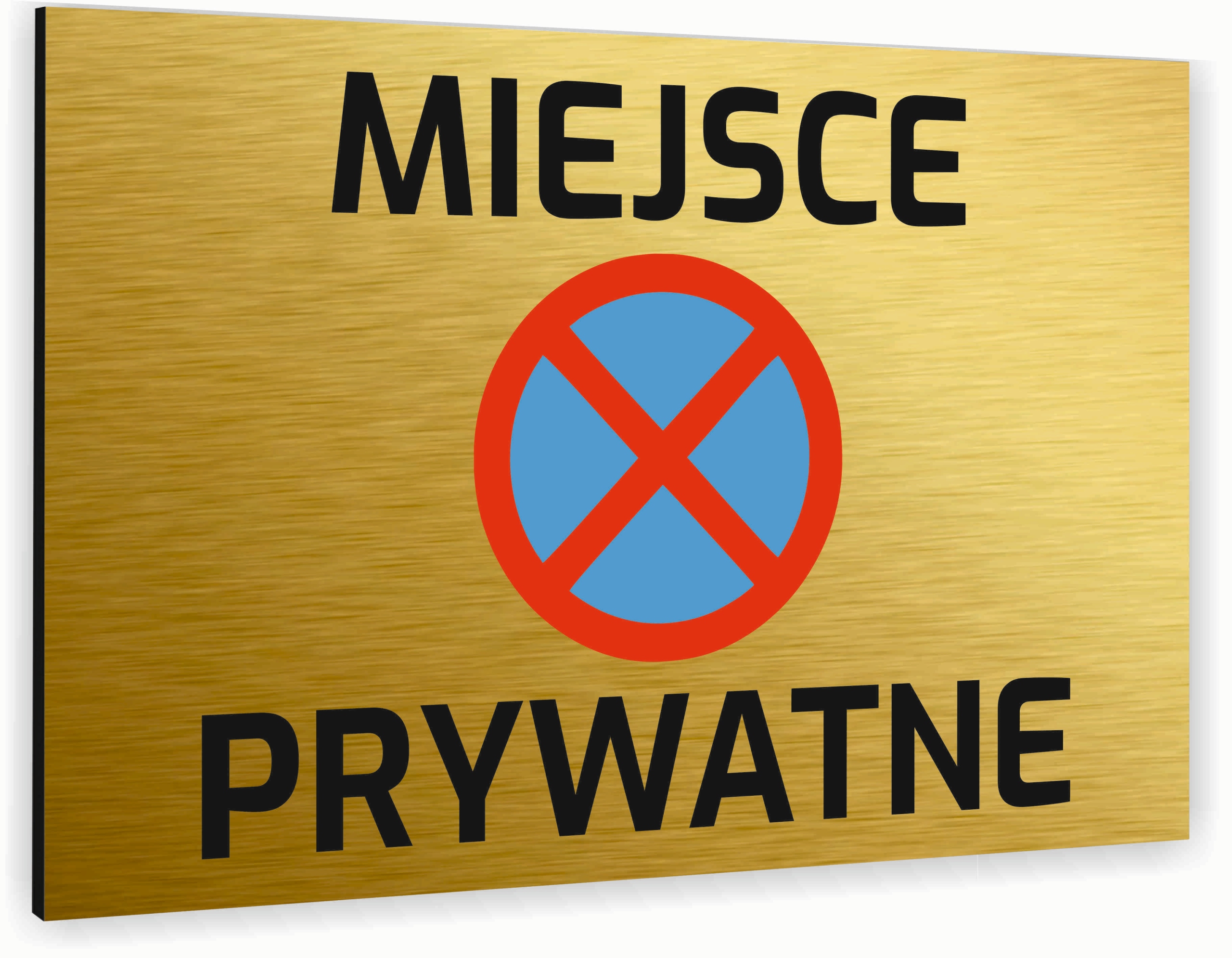 Tabliczka znak informacyjny 30x20 Złota MIJESCE PRYWATNE Nierdzewna