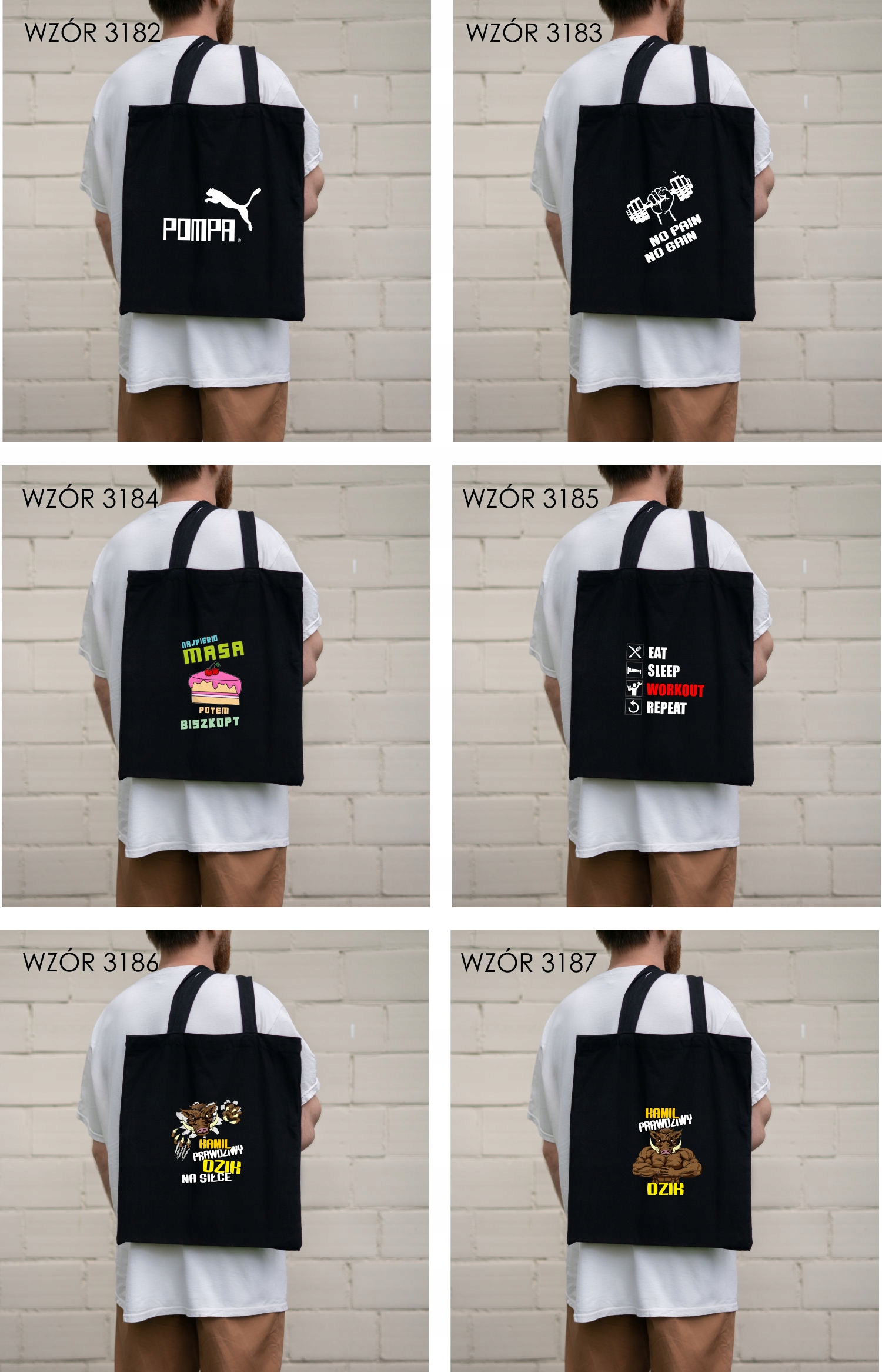 Eko Torba z nadrukiem napis DOBRY DZIK