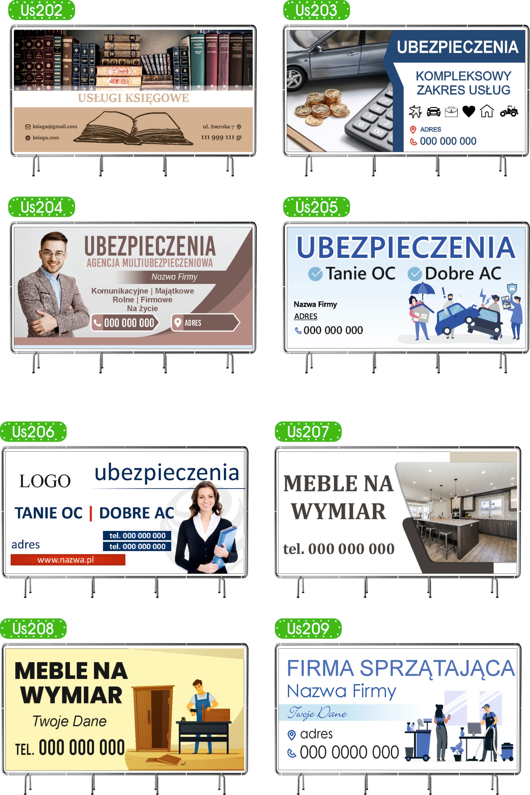 BANER REKLAMOWY 200x100 cm duży wybór różne wzory SPRZEDAŻ DREWNA OPAŁOWEGO