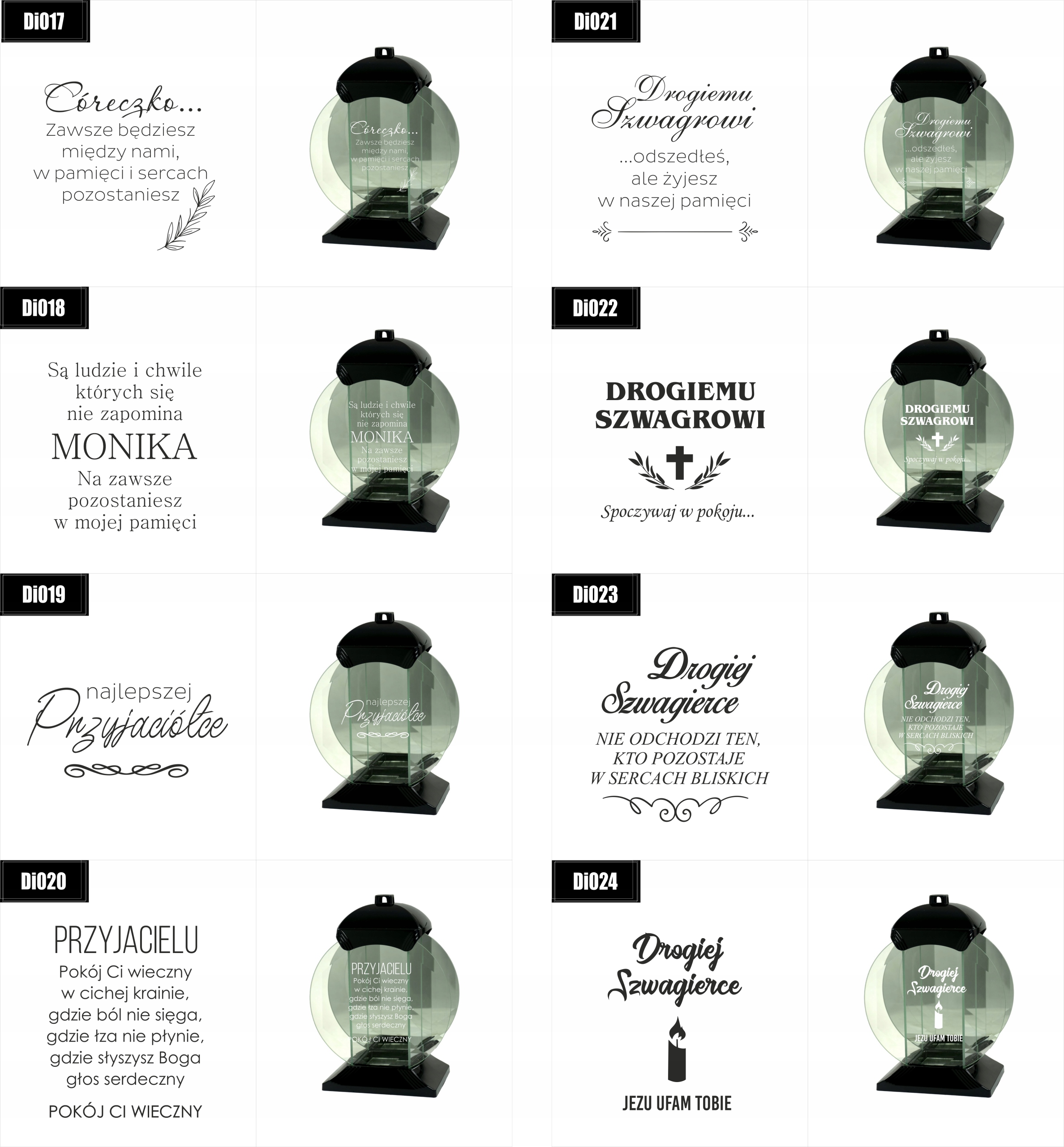 ZNICZ SZKLANY grawer KOCHANEJ MAMIE PAMIĘTAMY