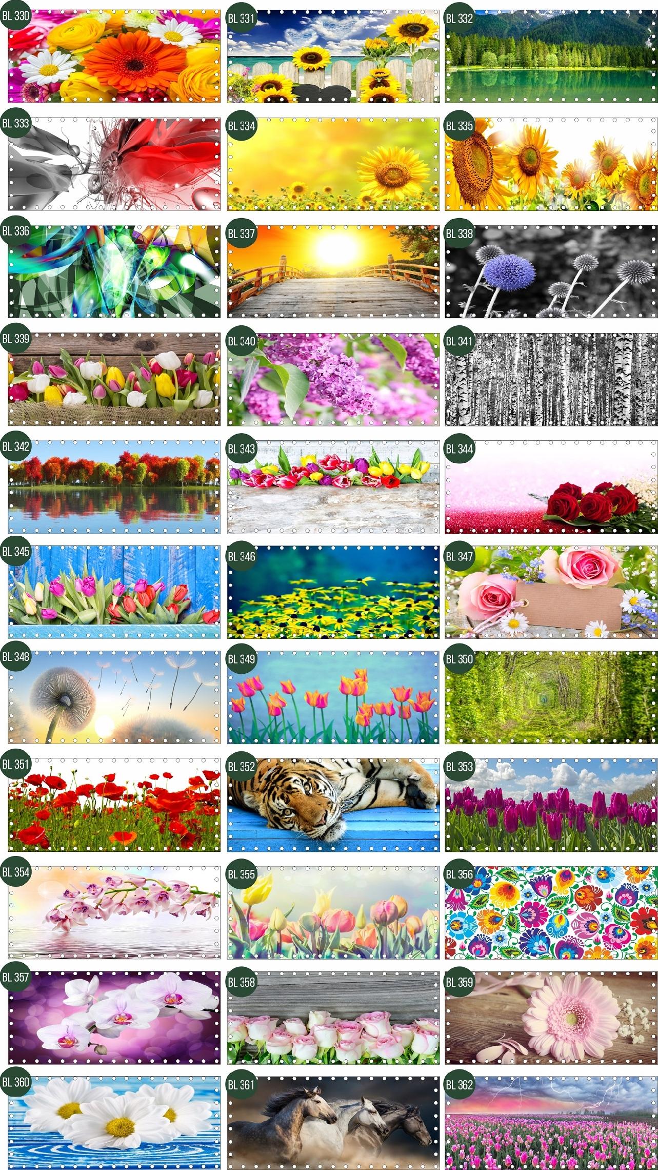 Osłona na balkon dekoracja balkonu SURFINIE kwiaty 10x10 cm