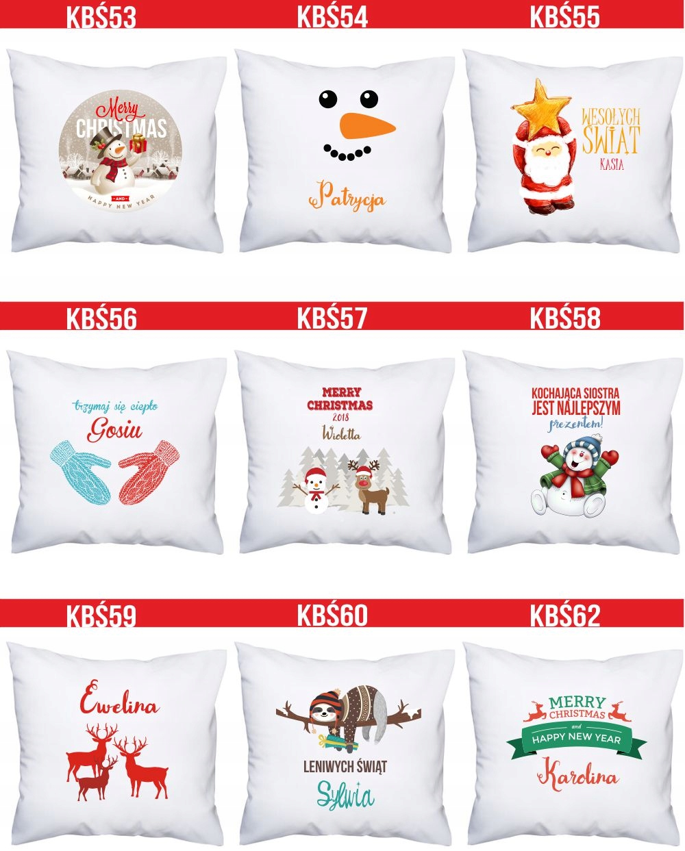 Foto PODUSZKA PREZENT na święta choinkę mikołajki
