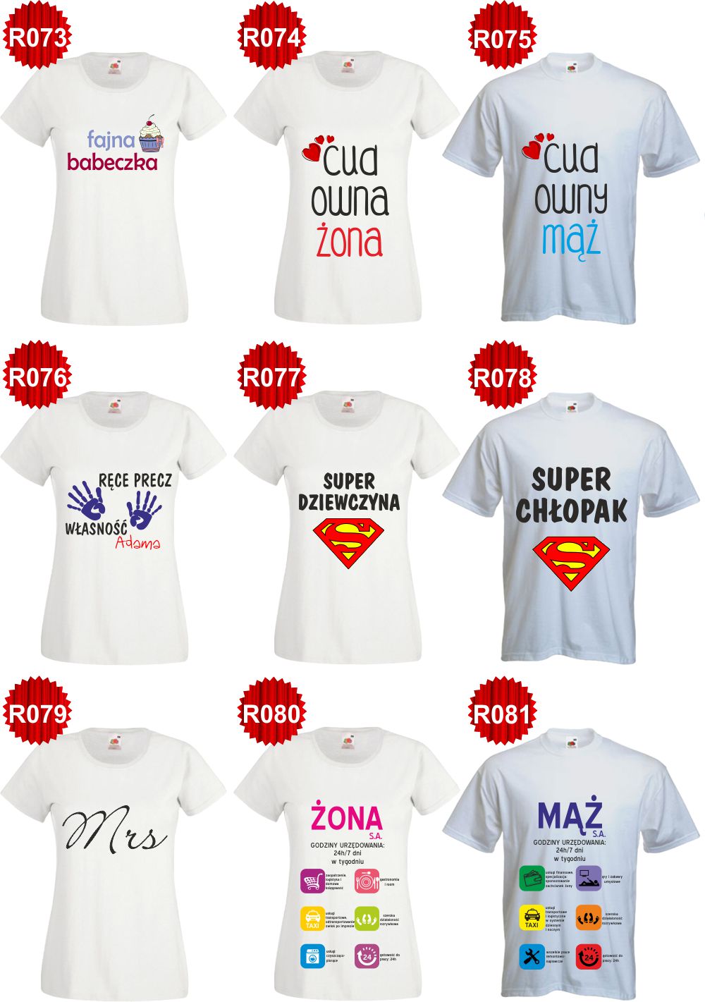 KOSZULKI t-shirt TOP dla zakochanych I LOVE MY BOY