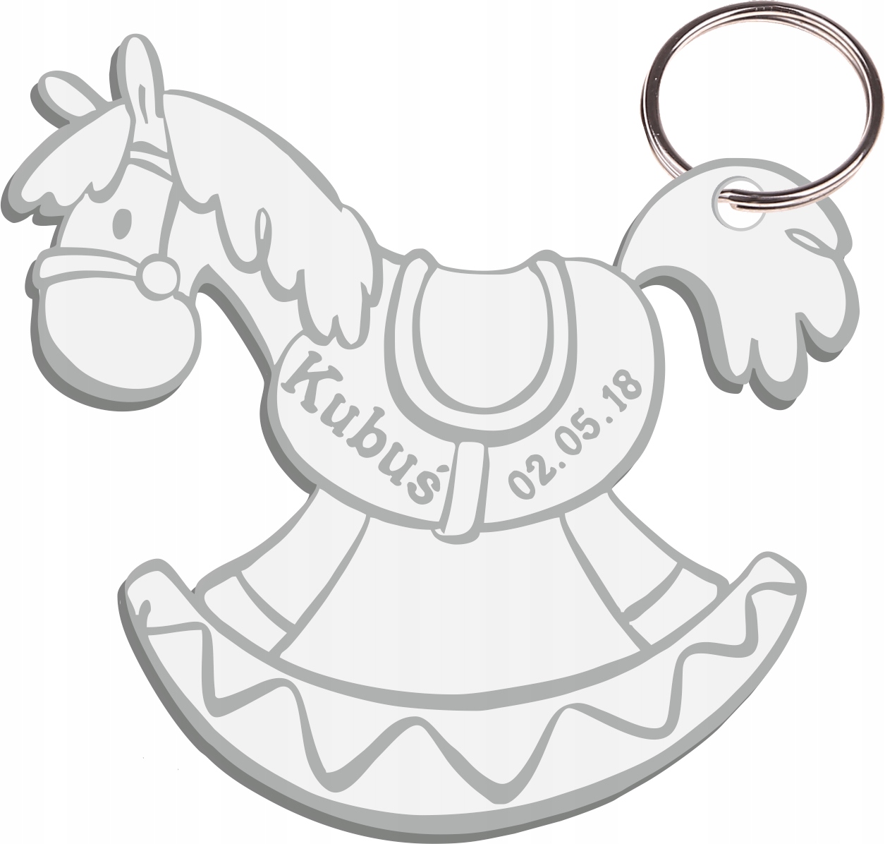 prezent Brelok do Kluczy Auto Samochód Grawer imię