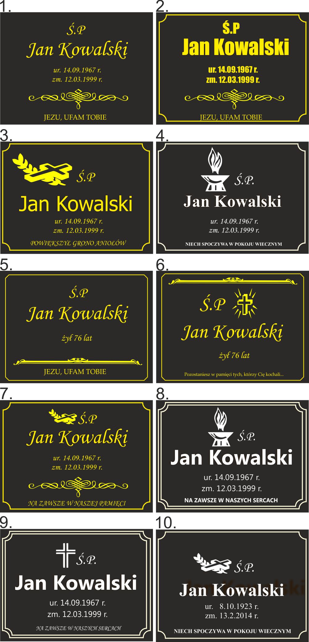 blacha ocynkowana Tablica tabliczka nagrobkowa nagrobna 40x47cm