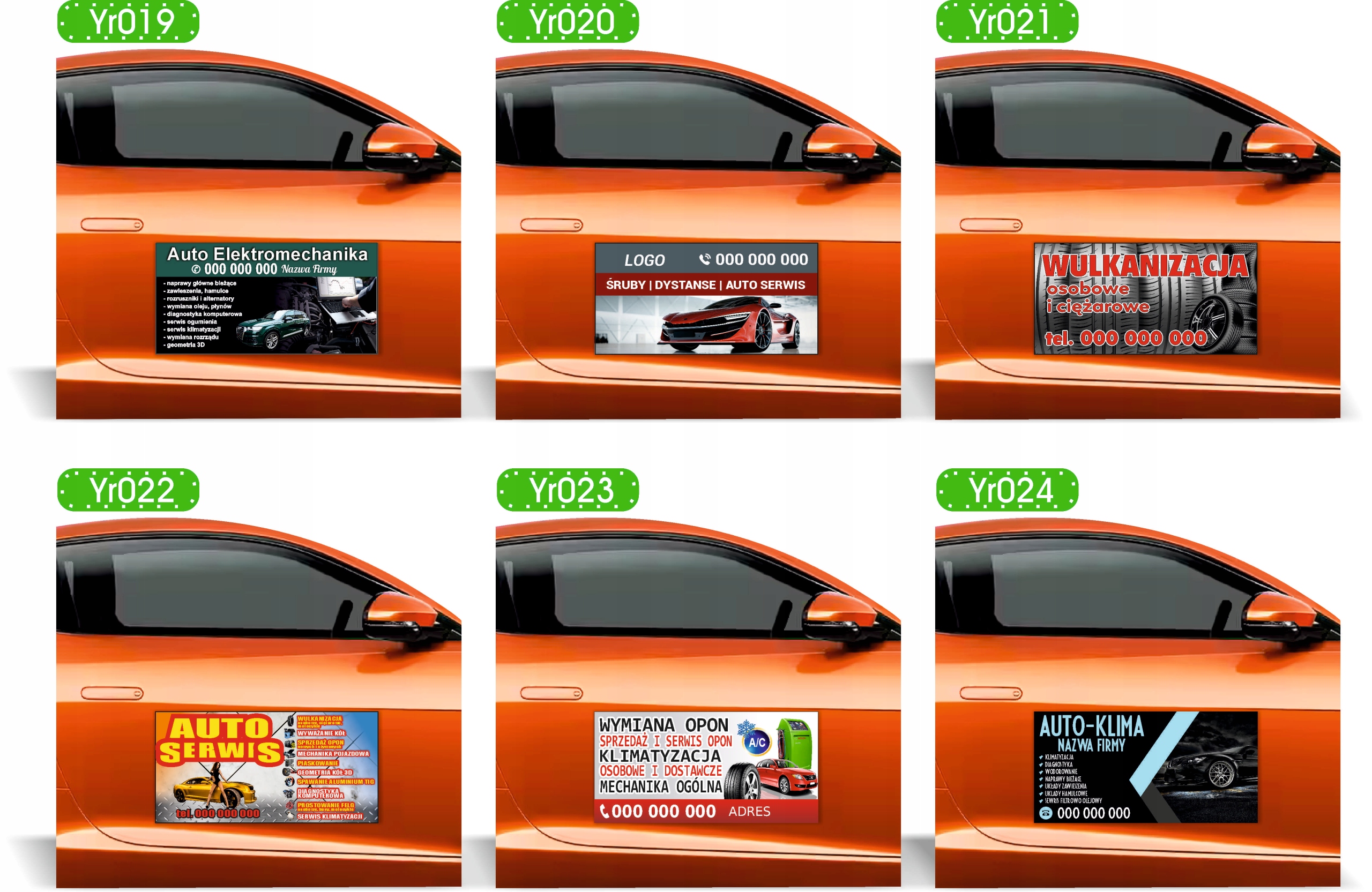 Magnes na samochód reklama magnetyczna MONTAŻ INSTALACJI ELEKTRYCZNYCH