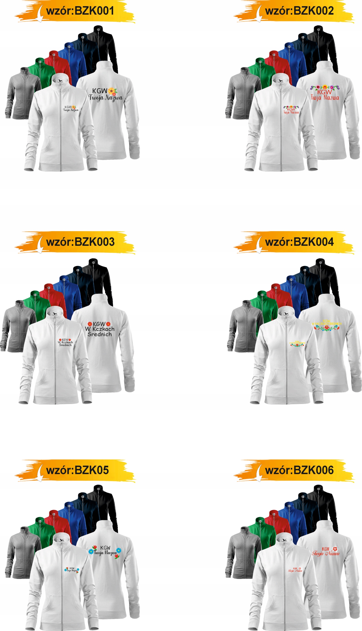 BLUZA DAMSKA zapinana Z HAFTEM koło gospodyń wiejskich + twoja grafika KGW