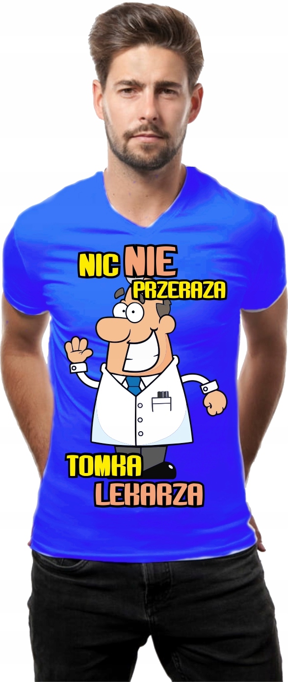 Koszulka z nadrukiem PREZENT dla doktora lekarza