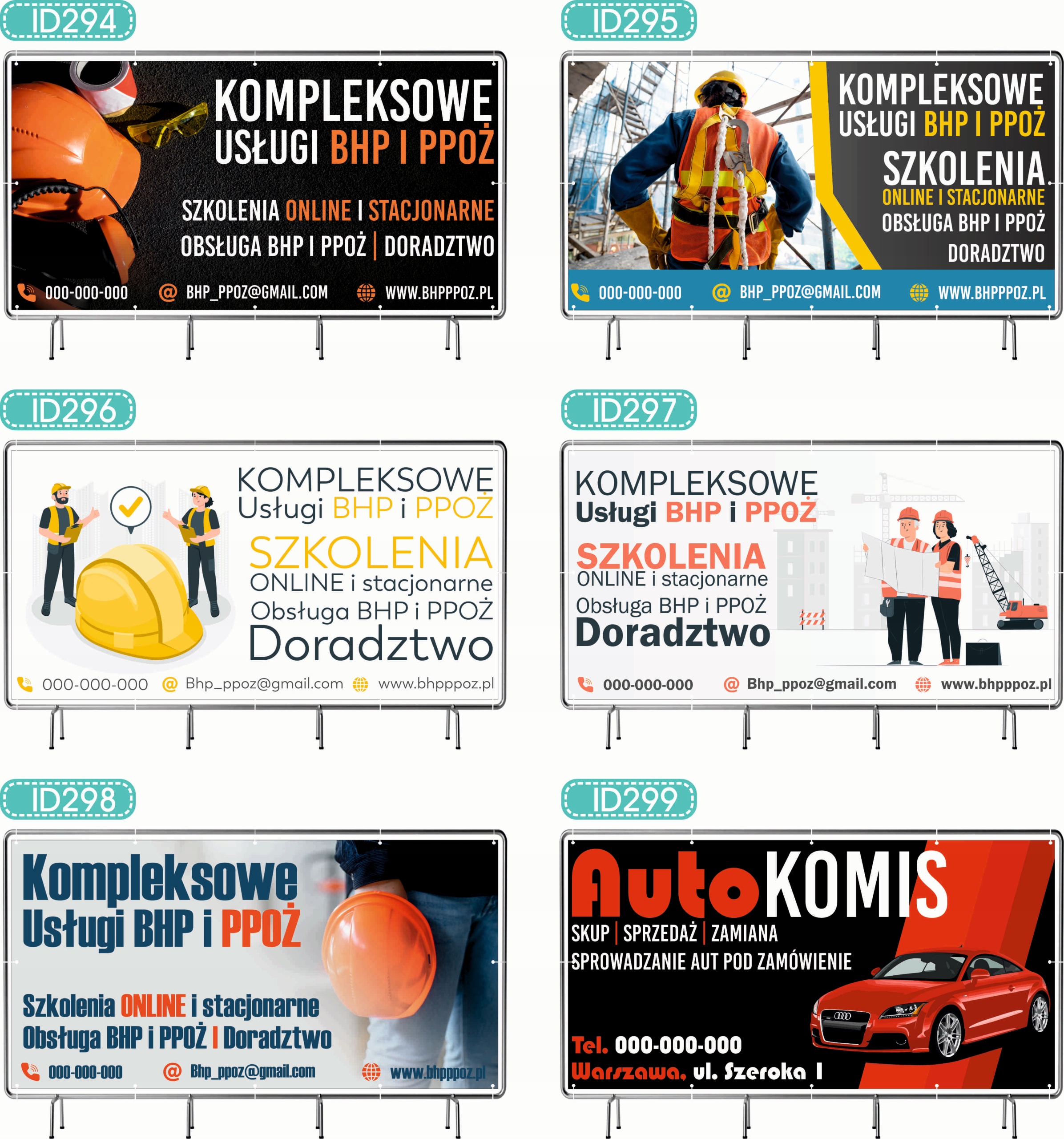 BANER REKLAMOWY 200x100 cm projekt w cenie oczkowany FIZJOTERAPIA