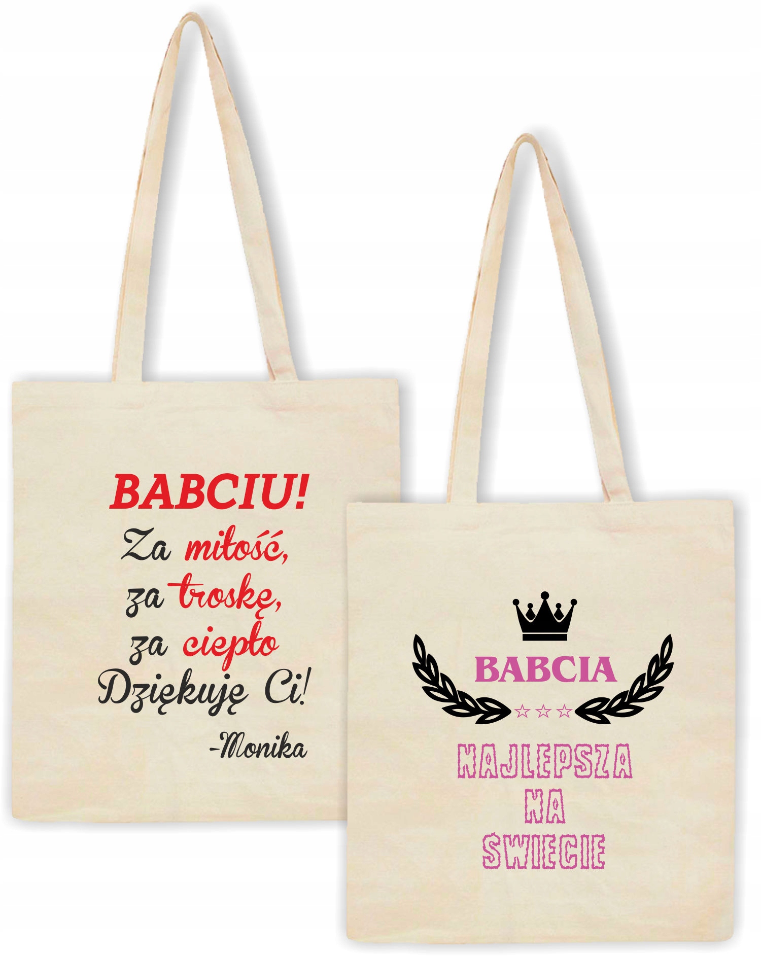 Eko Torba z nadrukiem PREZENT dla babci BABCIU