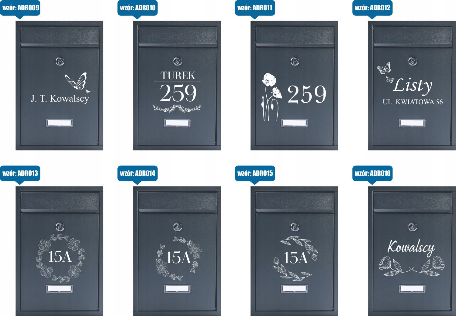 METALOWA ORYGINALNA SKRZYNKA POCZTOWA na listy POCZTA elegancka NADRUK UV