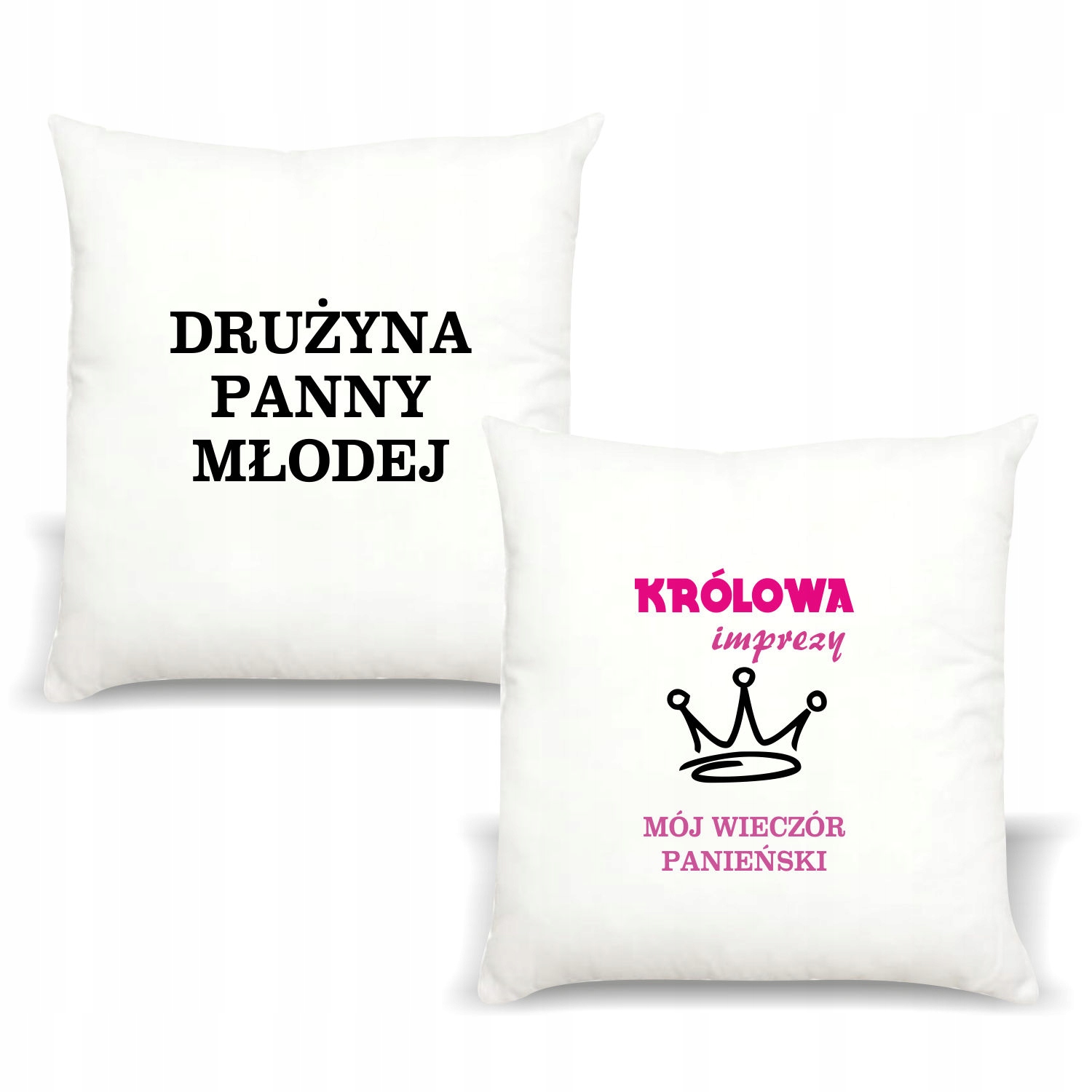 Poduszka z nadrukiem DRUŻYNA PANNY MŁODEJ