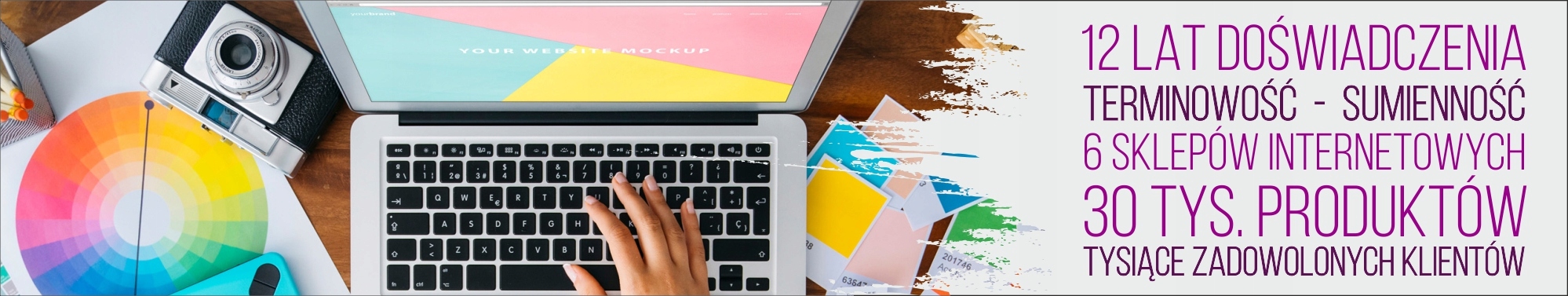 BANER REKLAMOWY 130x80 cm STYLIZACJA BRWI I RZĘS