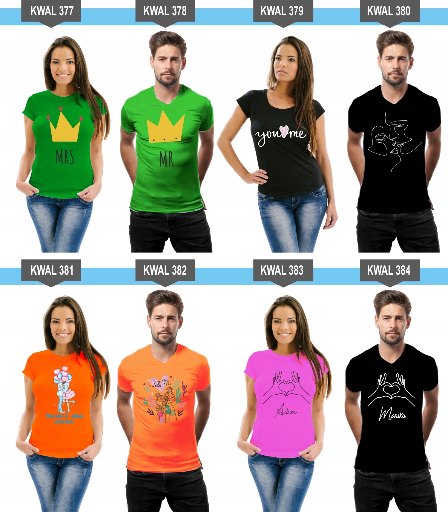 Koszulki z nadrukiem dla Par Prezent Mąż Żona