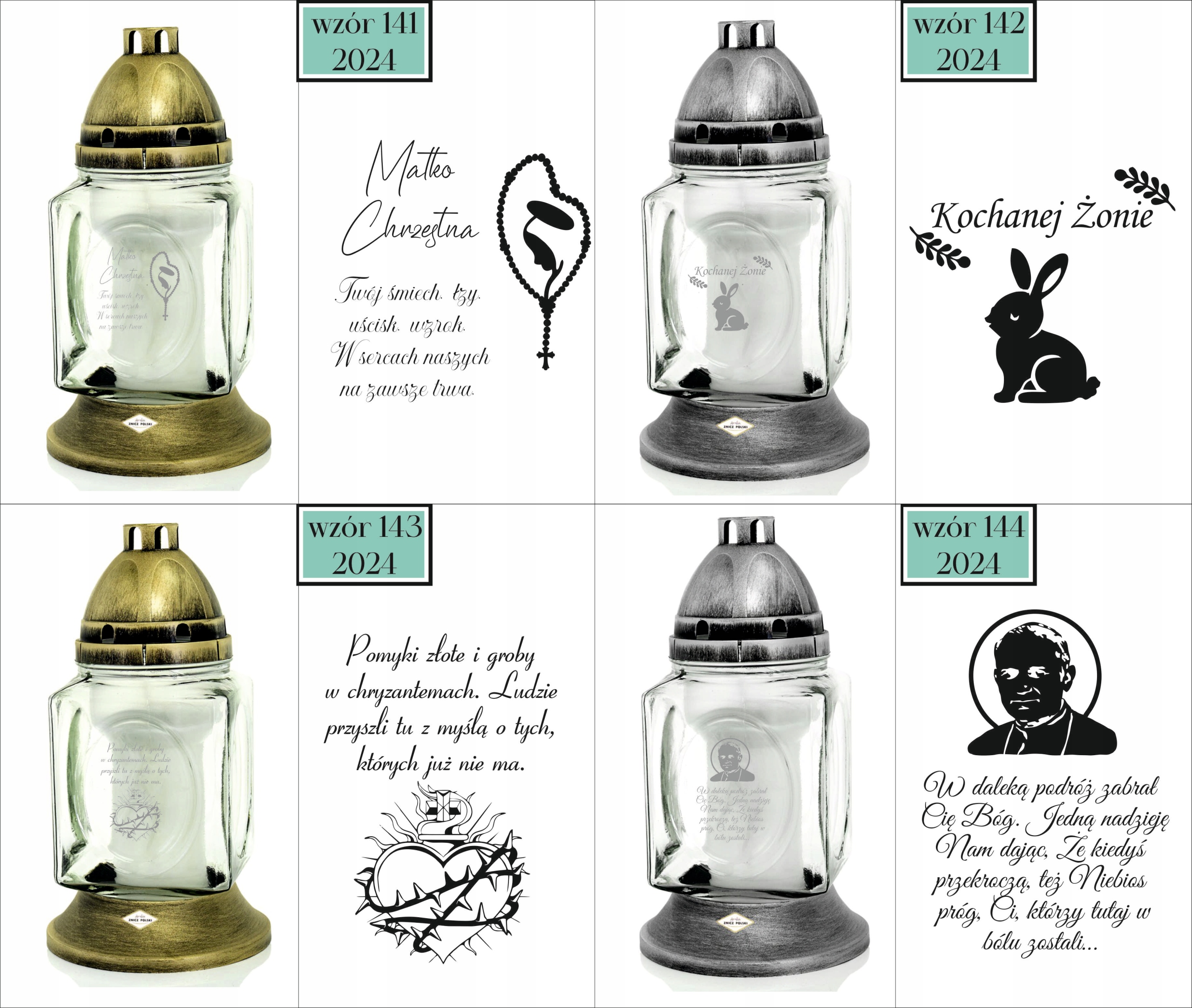 ZNICZ szklany GRAWER KAPLICZKA personalizowany TWÓJ NAPIS dla babci dziadka