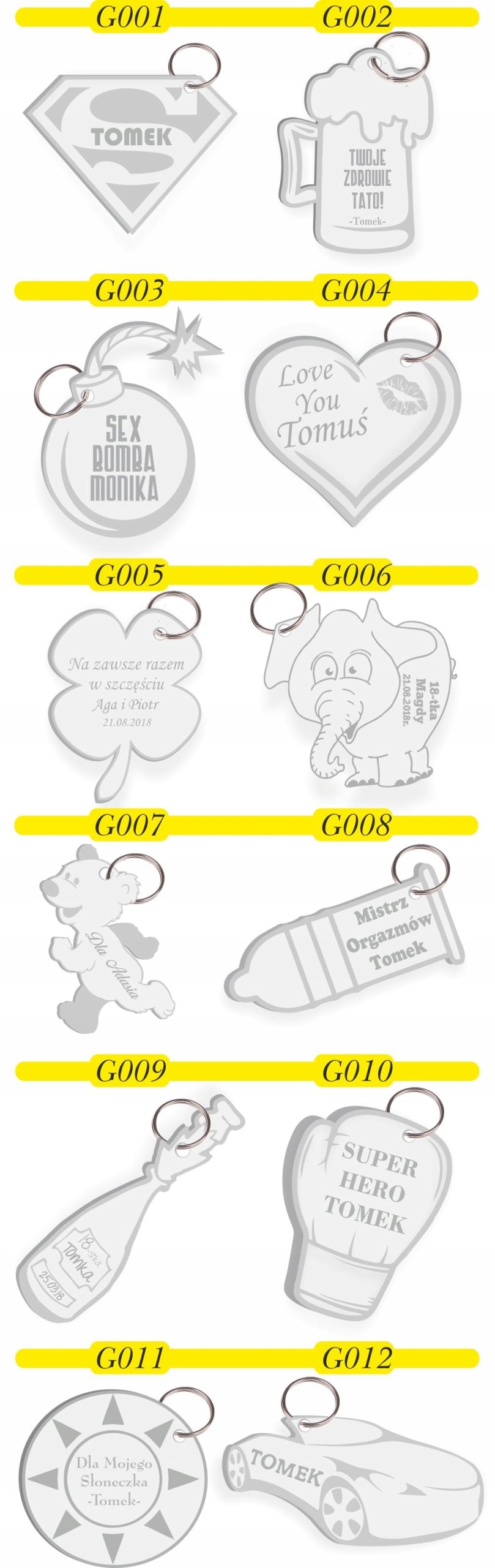 BRELOK ZAWIESZKA grawer z imieniem serce prezent