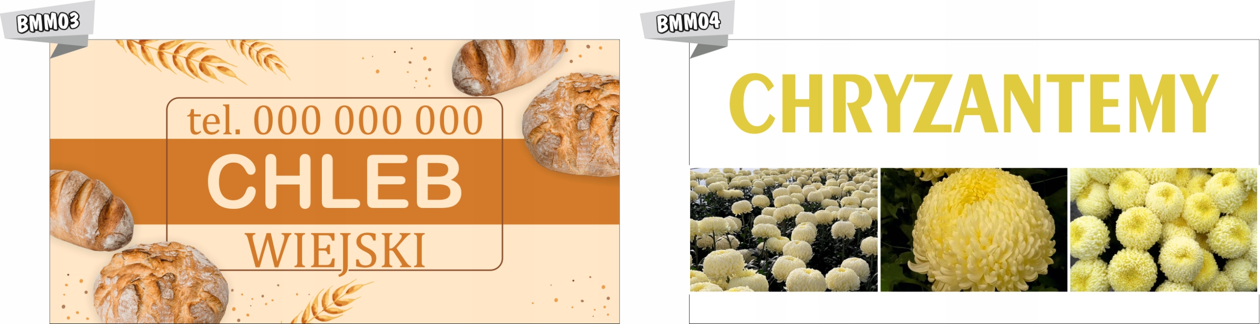 BANER na płot CHRYZANTEMY CREAMIST reklama plandek ŚWIĘTO ZMARŁYCH