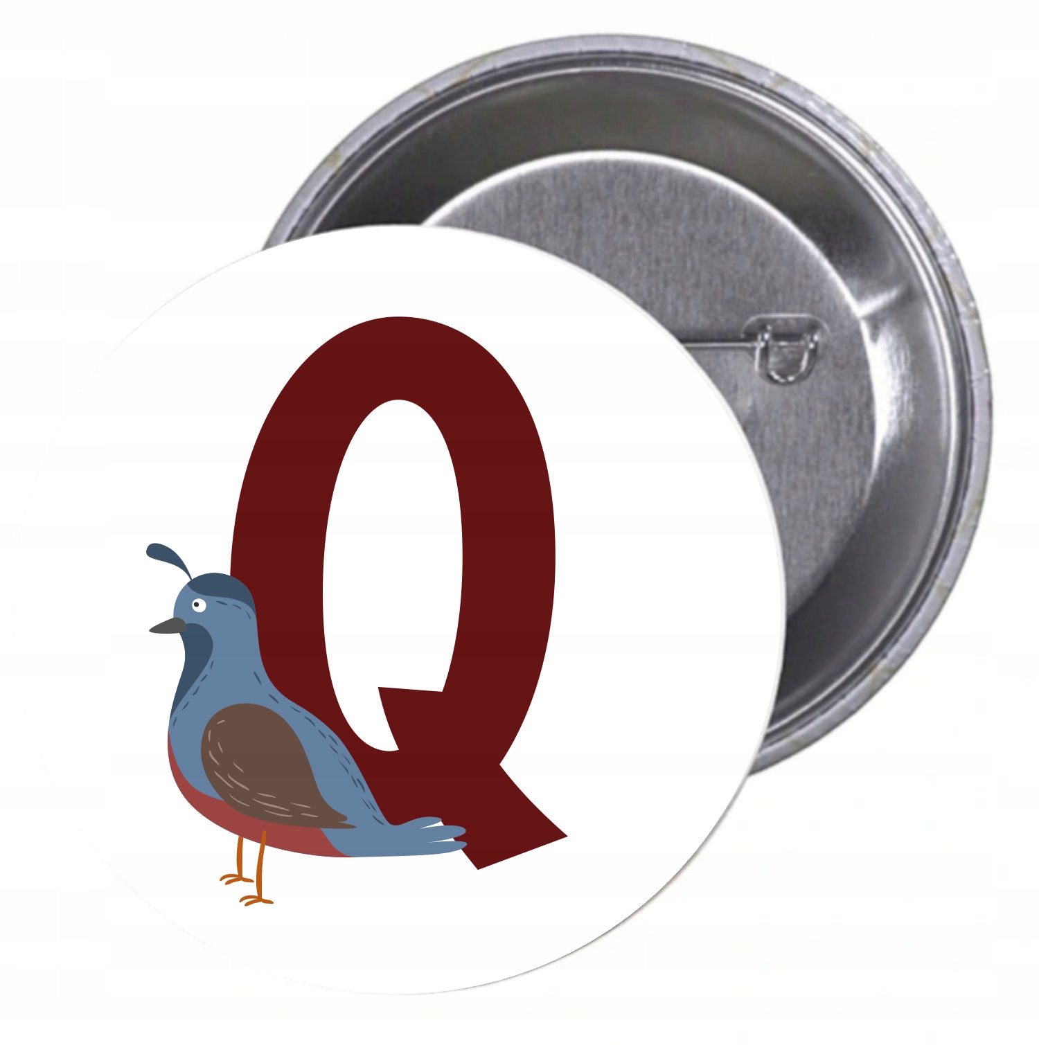 Przypinki buttony LITERKI DLA DZIECI - Q