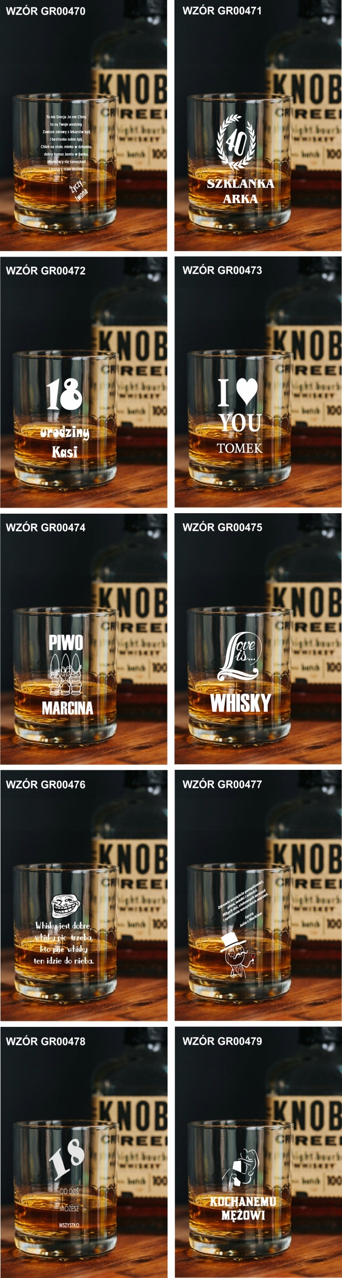 Szklanka do WHISKY z grawerem prezent na urodziny