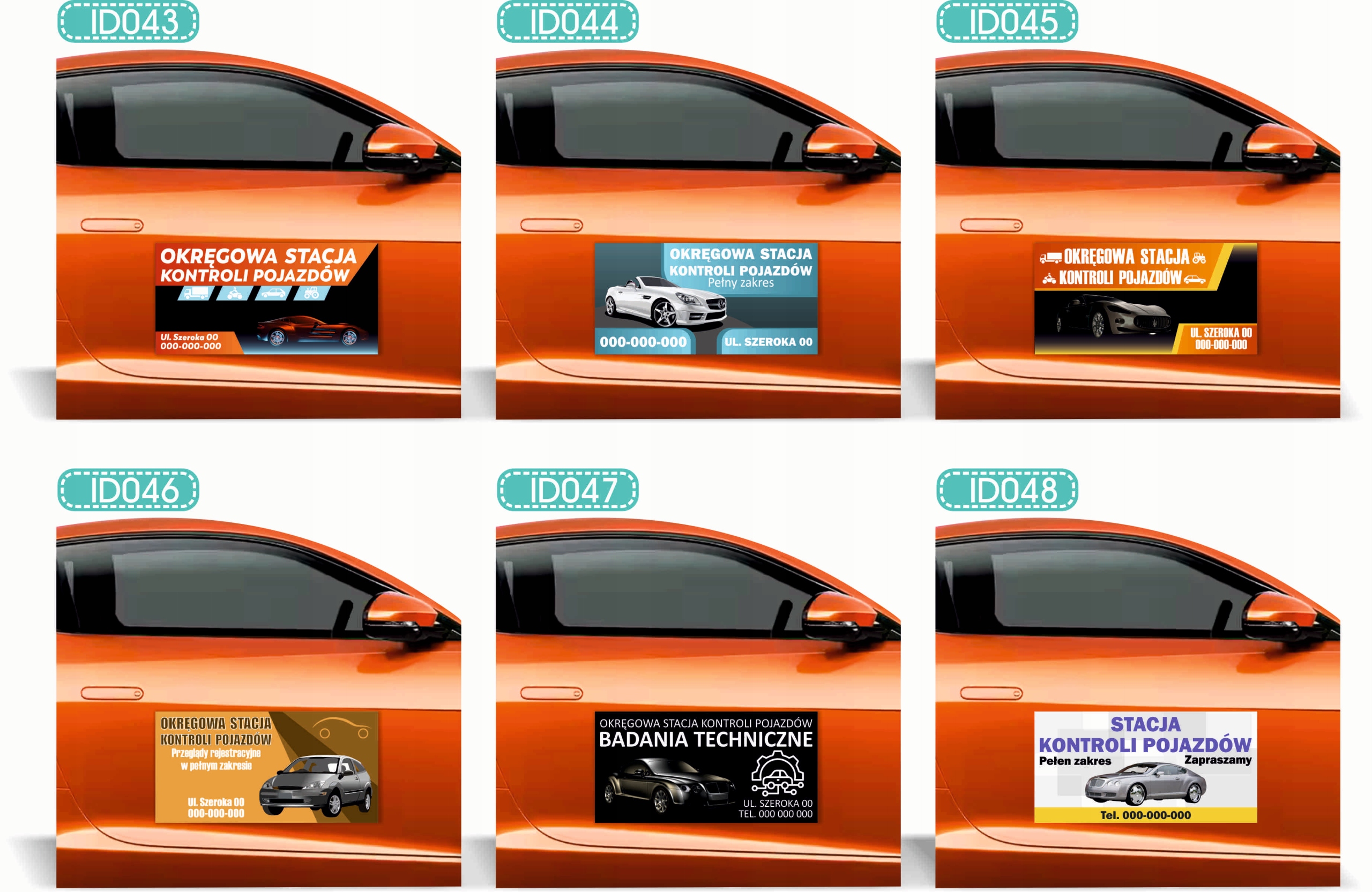 Magnes na samochód reklama magnetyczna 60x30 cm APARTAMENTY DO WYNAJĘCIA