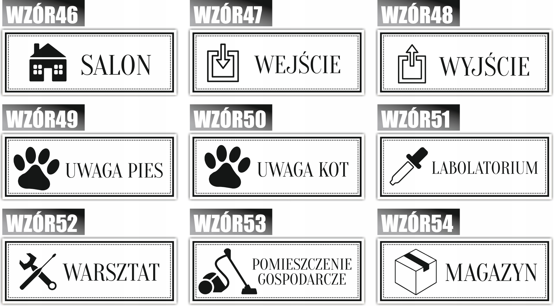 Tabliczka Grawer na Drzwi informacyjna AULA