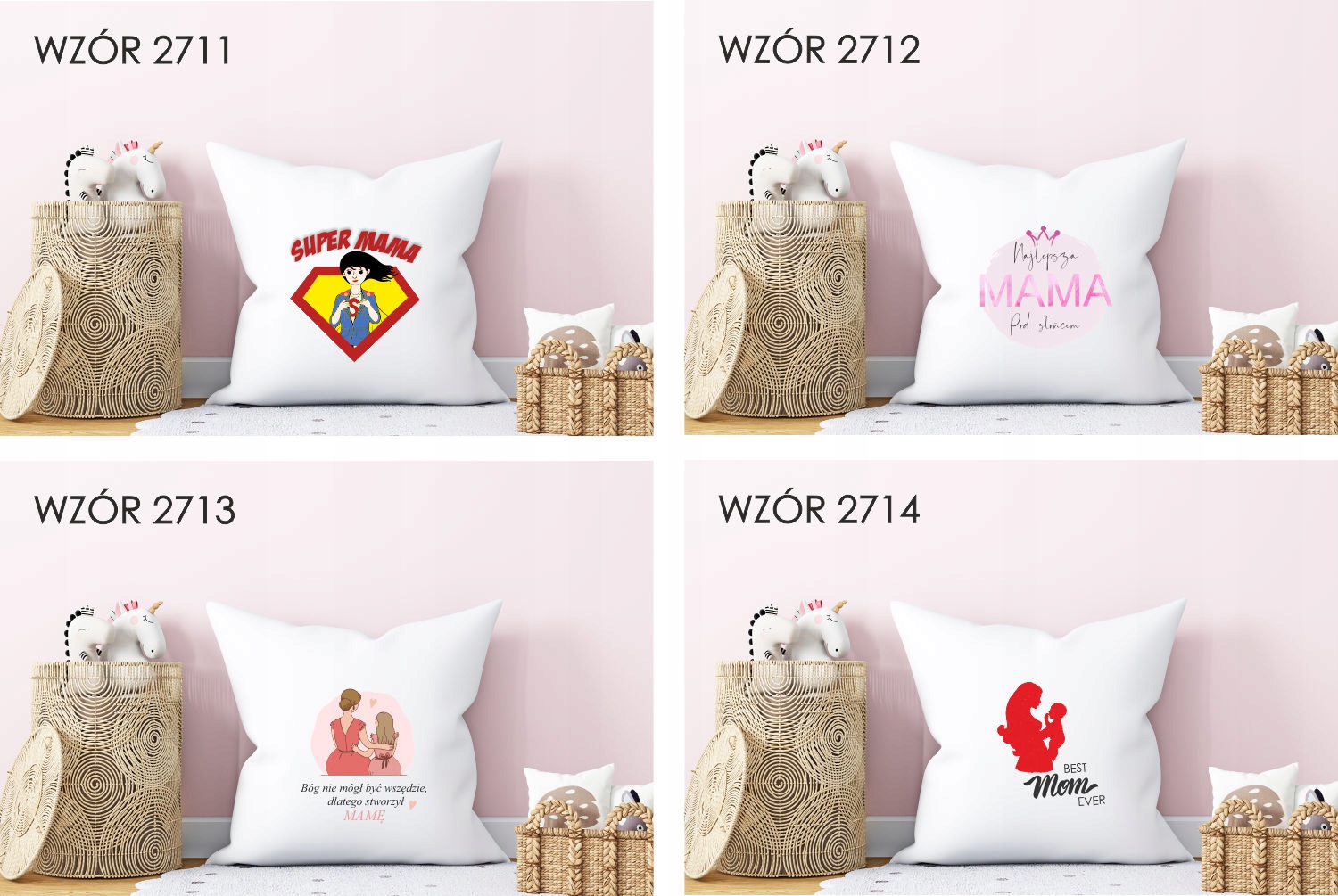 Poduszka z nadrukiem PREZENT MAMO JESTEŚ NAJLEPSZA
