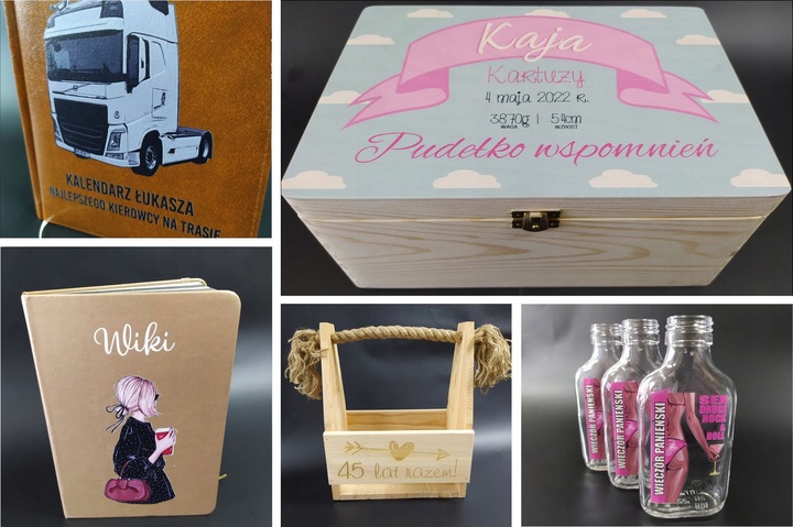 KALENDARZ 2025 jednodzielny DREWNIANY prezent dzień kobiet PERSONALIZOWANY
