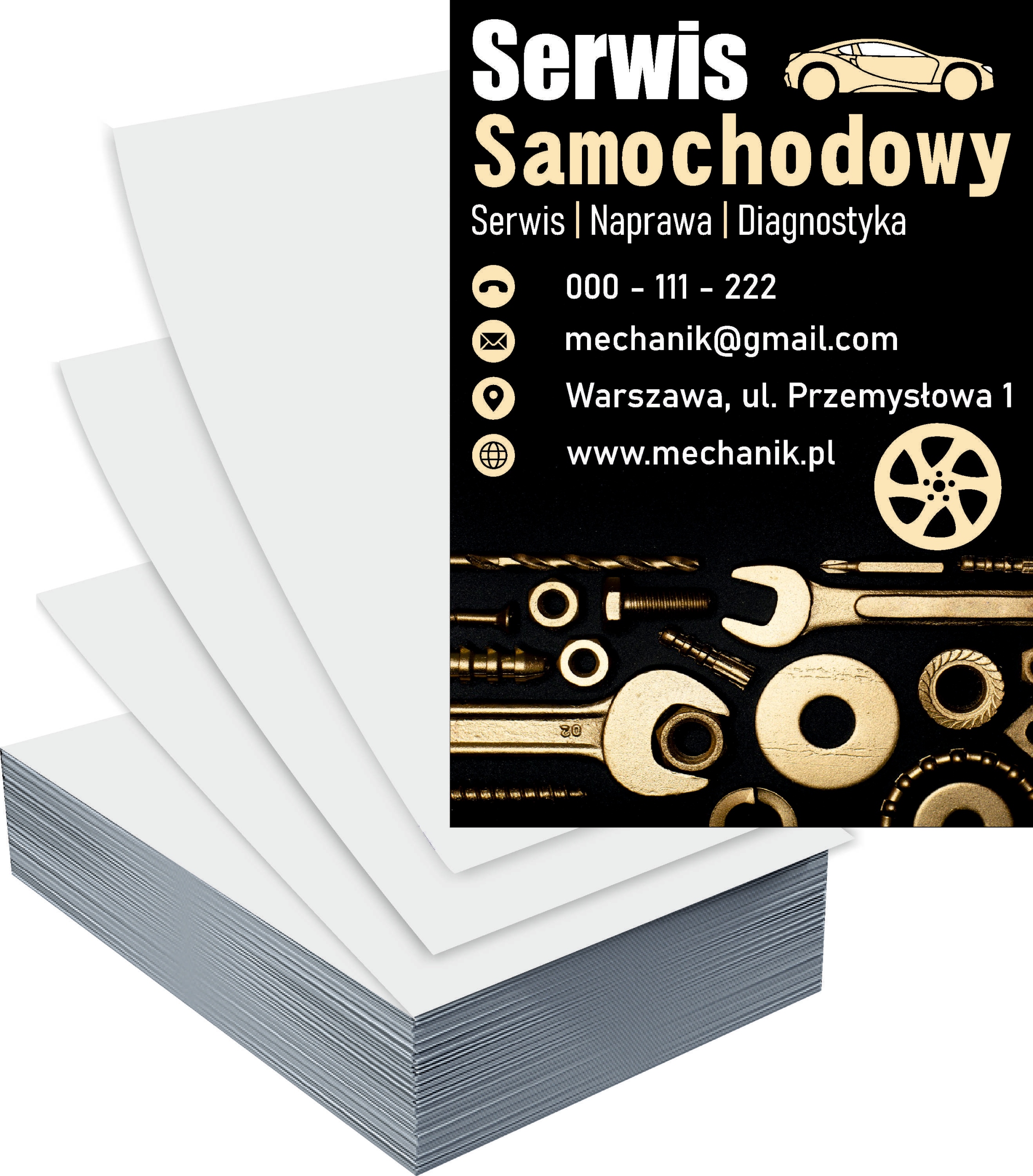 Ulotki A5 1000szt reklamowe firmowe GOTOWY PROJEKT SERWIS SAMOCHODOWY